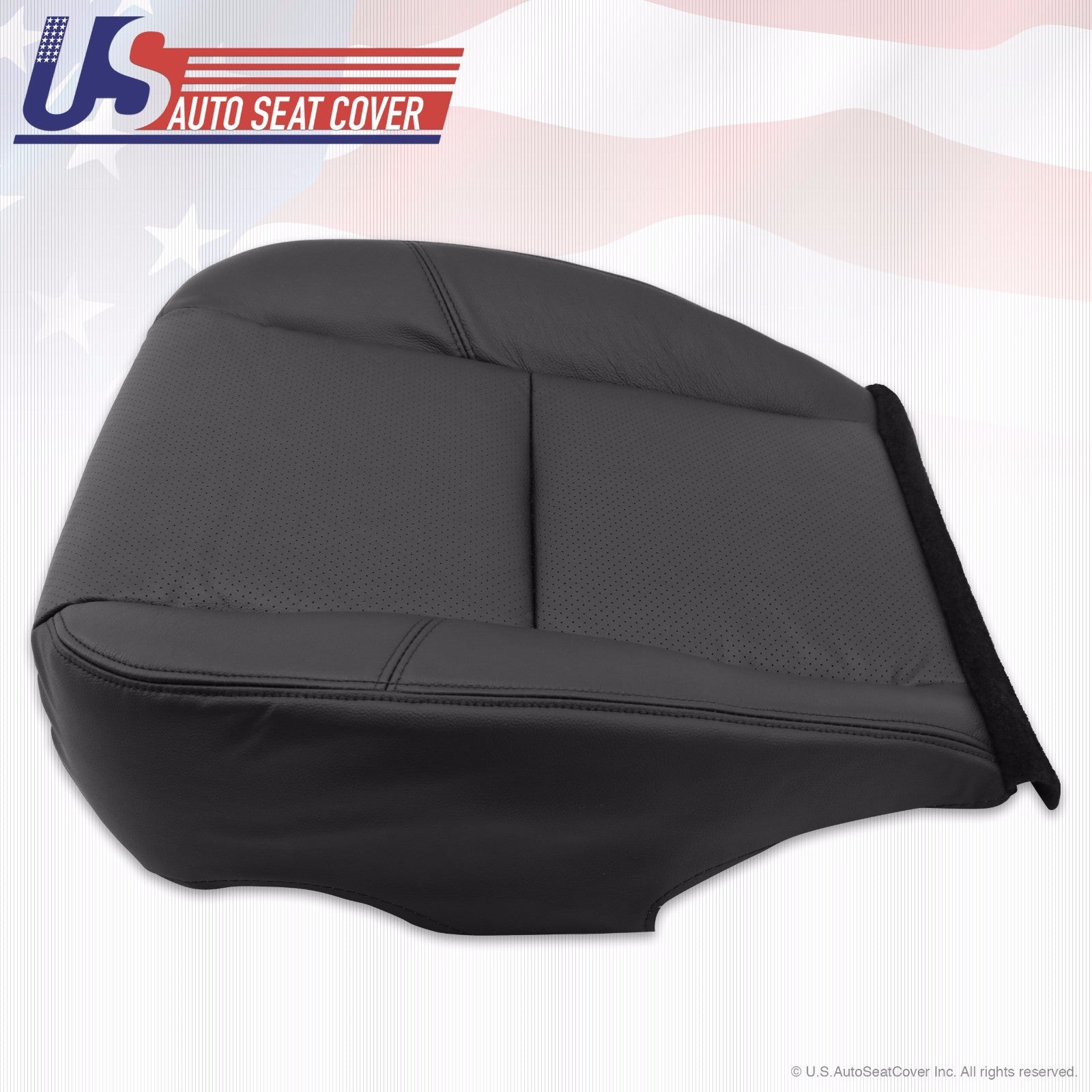 2012 2013 2014 Chevy Silverado 1500 DRIVER Bottom Cover PERFORATED LEATHER BLACK