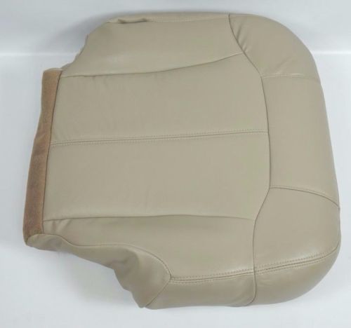 2000 to 2002 For Chevy Tahoe Suburban Driver Bottom Leather Cover Light Tan.