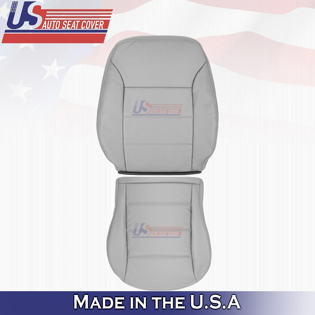 1999 to 2004 For Volkswagen Jetta Driver Bottom & Top Vinyl Seat Cover Gray