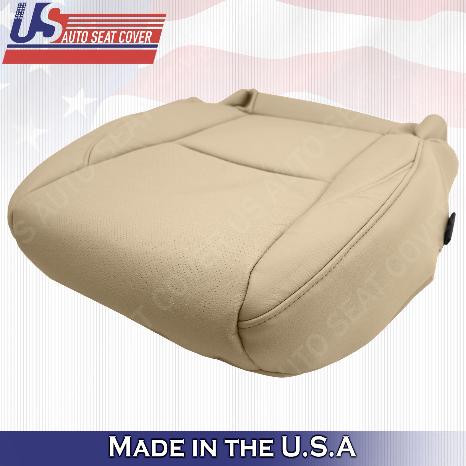 Driver & Passenger Bottom Perf Leather Seat Cover TAN For 2007 to 2009 Lexus ES
