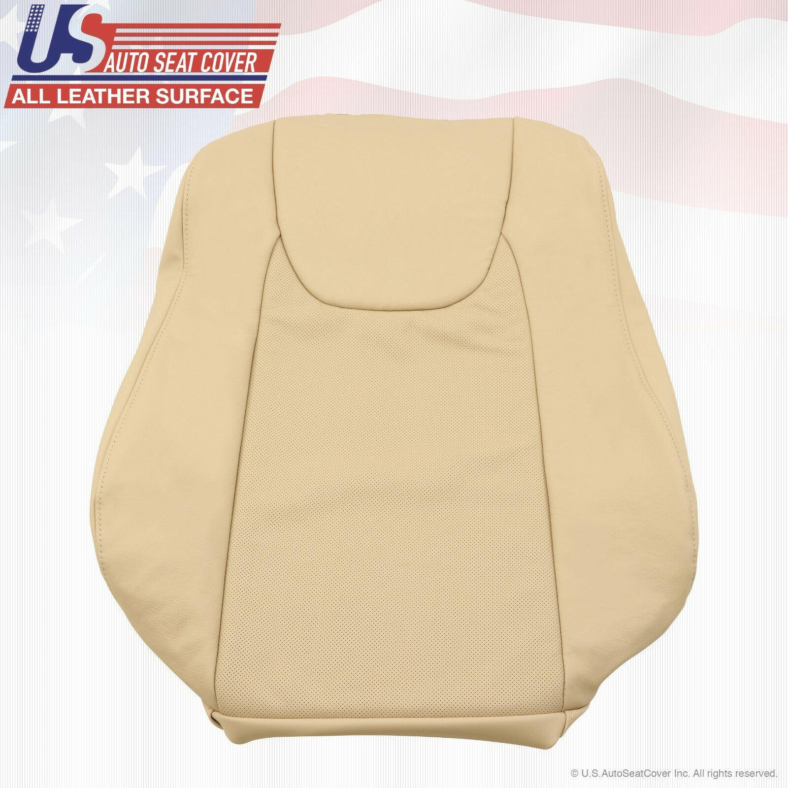 Driver & Passenger Front Set Leather Covers Tan 2010 to 2015 Fits Lexus RX350