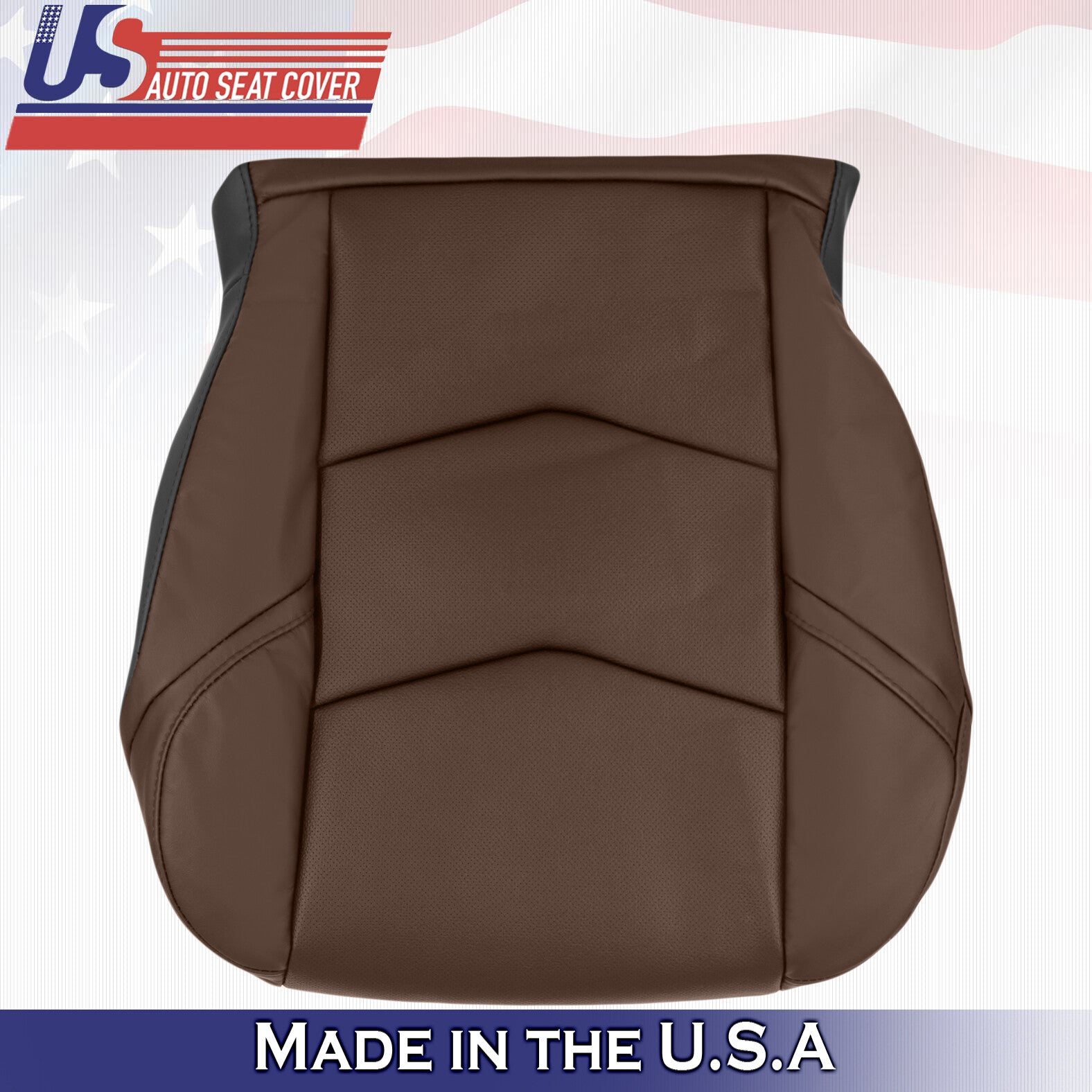 2015 to 2020 For Cadillac Escalade Passenger Bottom Leather Seat Cover in Brown