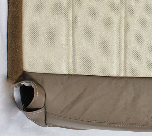 2002 to 2005 Fits Ford Explorer Driver Bottom Perf Leather Cover 2Tone Tan