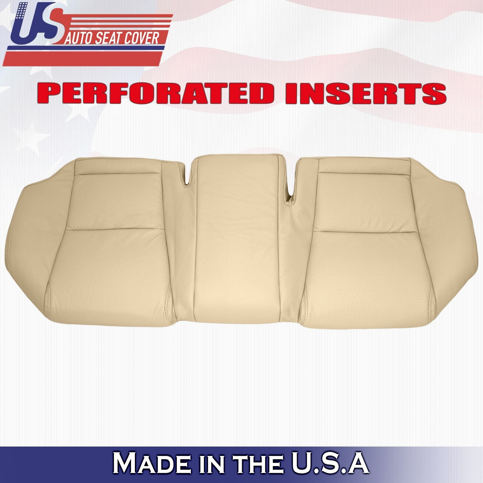 2011 For Lexus GS300 GS350 2nd Row Top & Bottom Perforated Leather Covers Tan