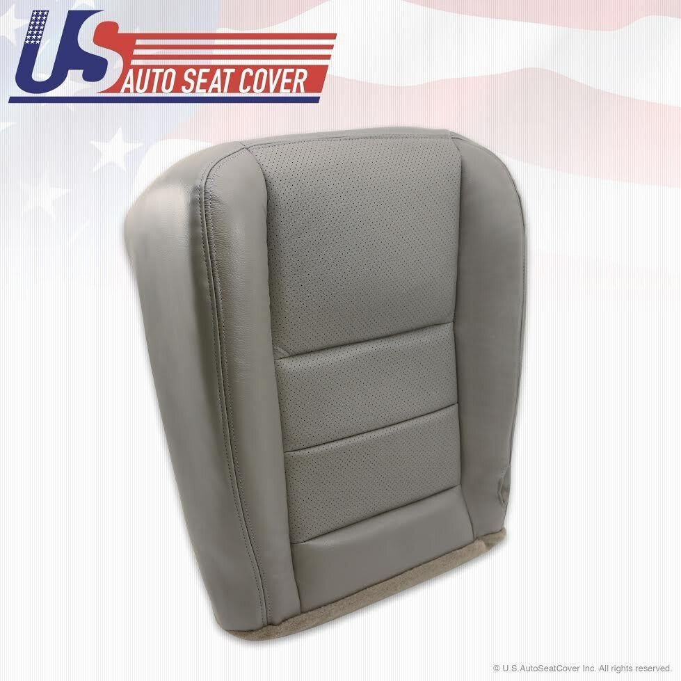 2002 to 2007 Fits Ford F-250 Driver Bottom & Top Perf Leather Seat Covers Gray