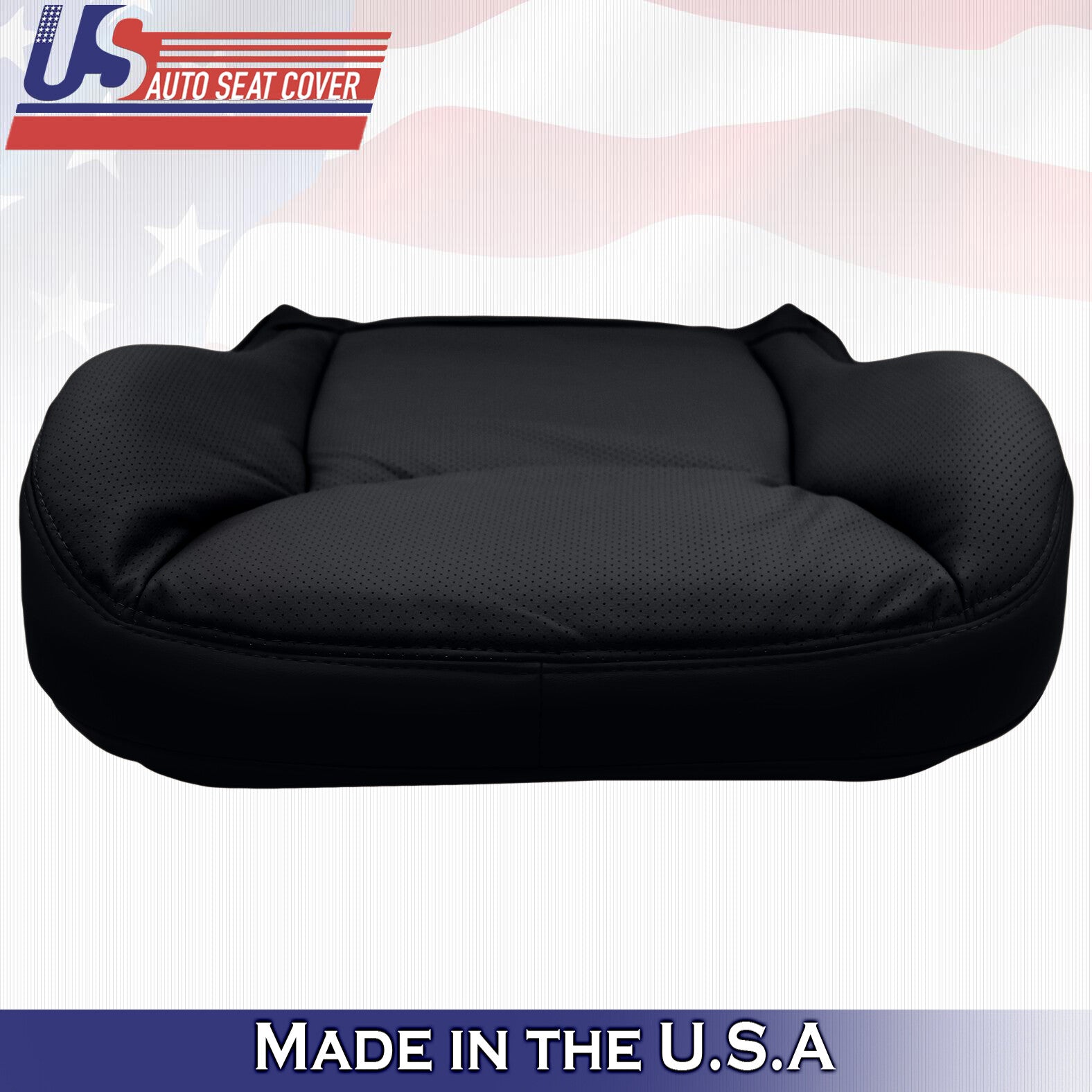 2000 to 2002 for Mercedes Benz S Class Driver Bottom Leather Seat Cover in Black