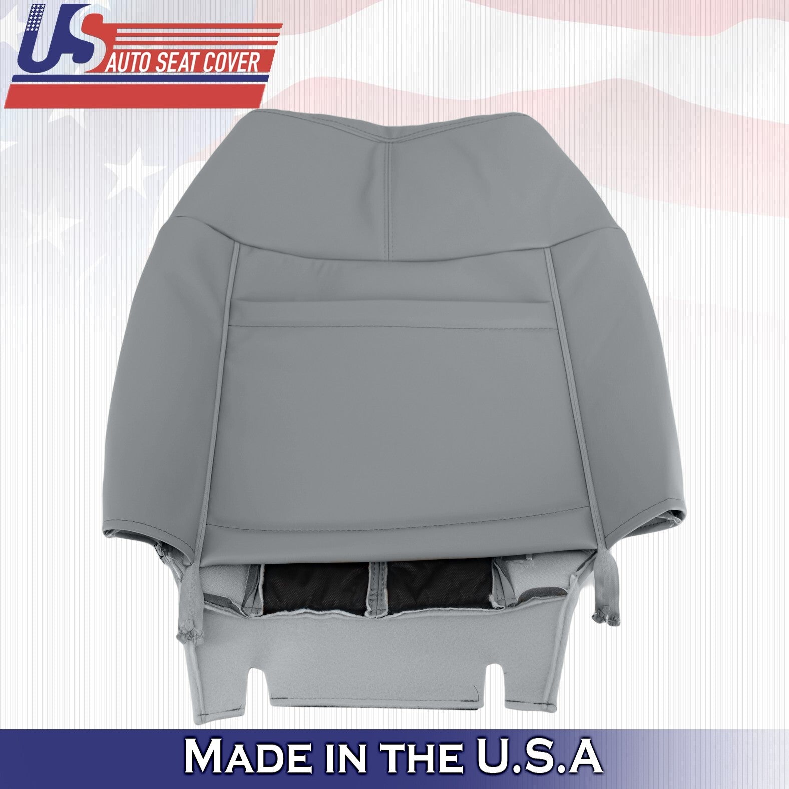 2011 to 2016 For Ford F250 F350 Lariat 2 Top & 2 Bottom Leather Seat Covers Gray