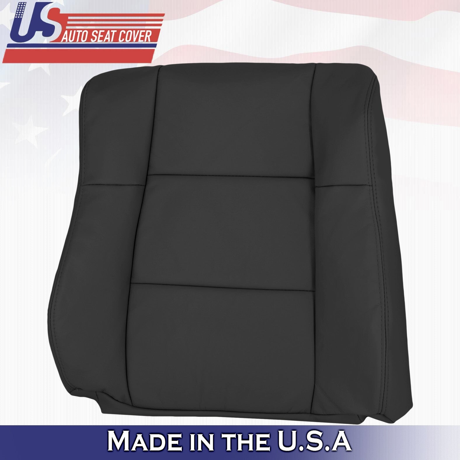 1997 1998 For Lexus ES300 Driver & Passenger 2x Top Leather Seat Covers Black