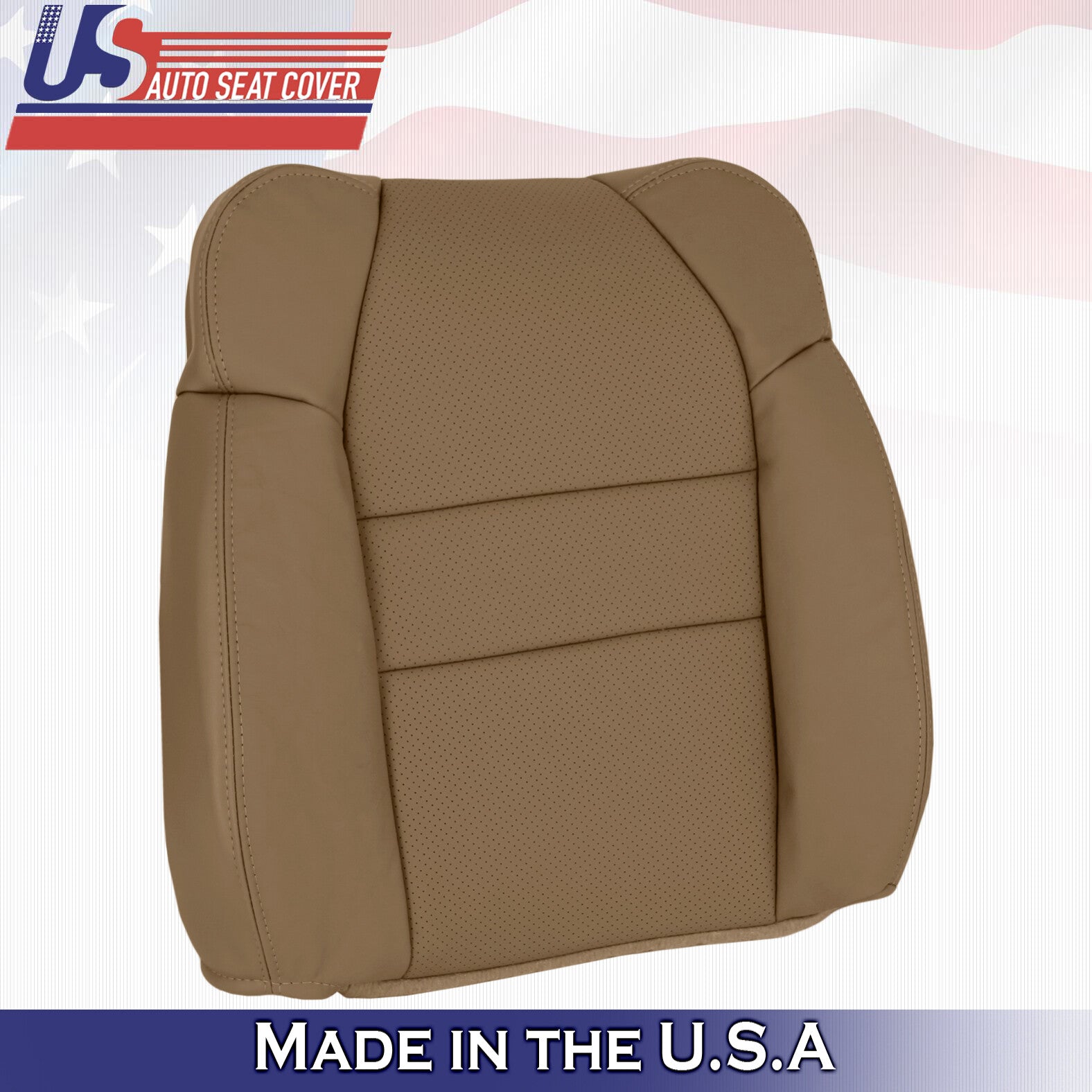 2001 to 2006 For Acura MDX Passenger Side Top Synthetic Leather Seat Cover Tan