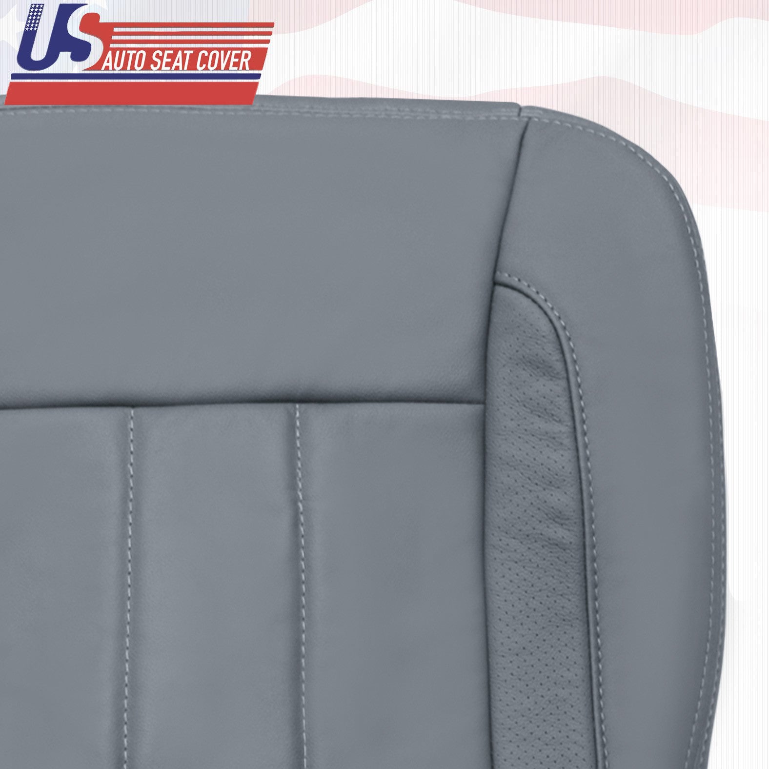 For 2009 For Dodge Ram 2500 Driver Bottom Leather Replacement Seat Cover in Gray