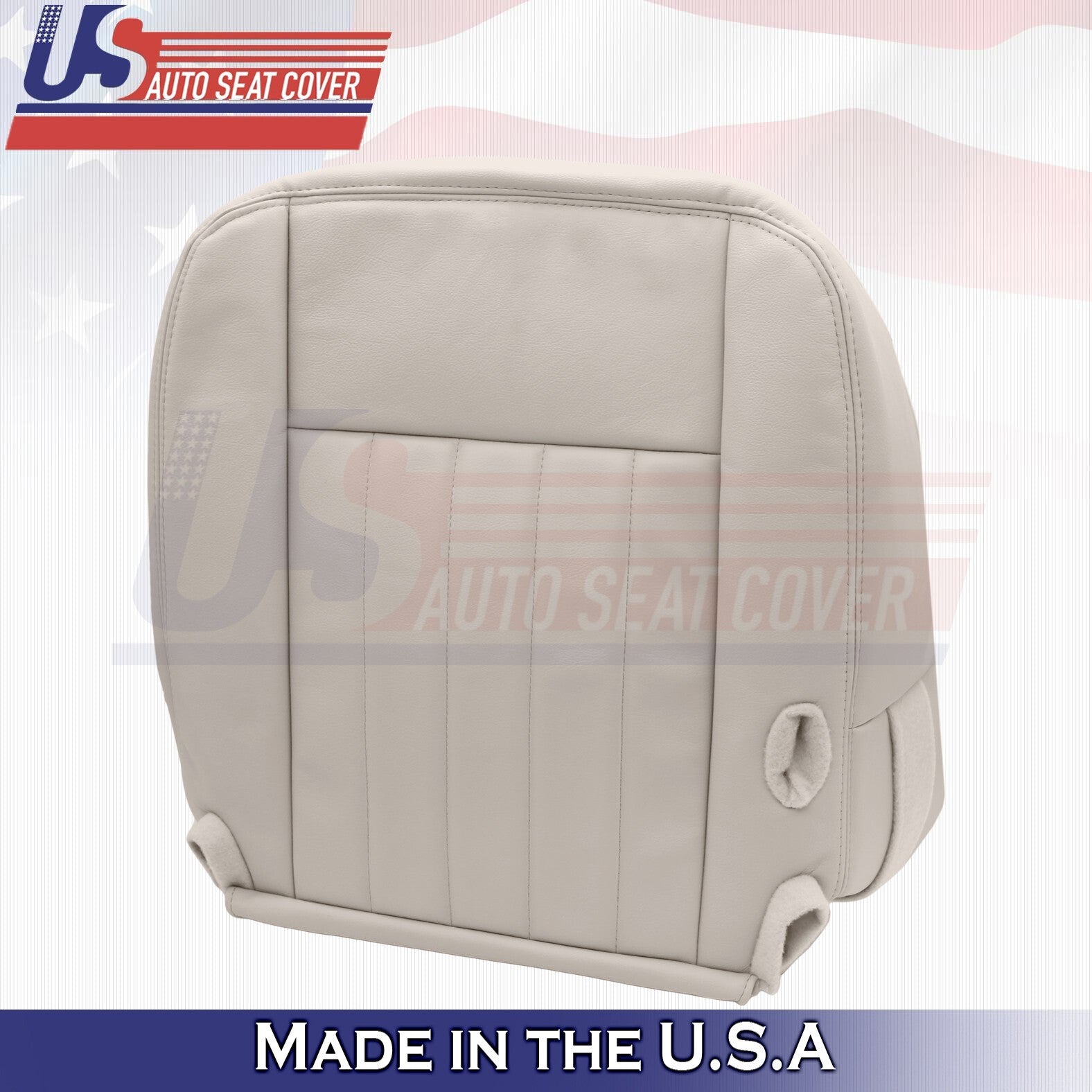 2003 to 2005 Fits Lincoln Town Car Driver Bottom & Top Leather Cover Light Tan