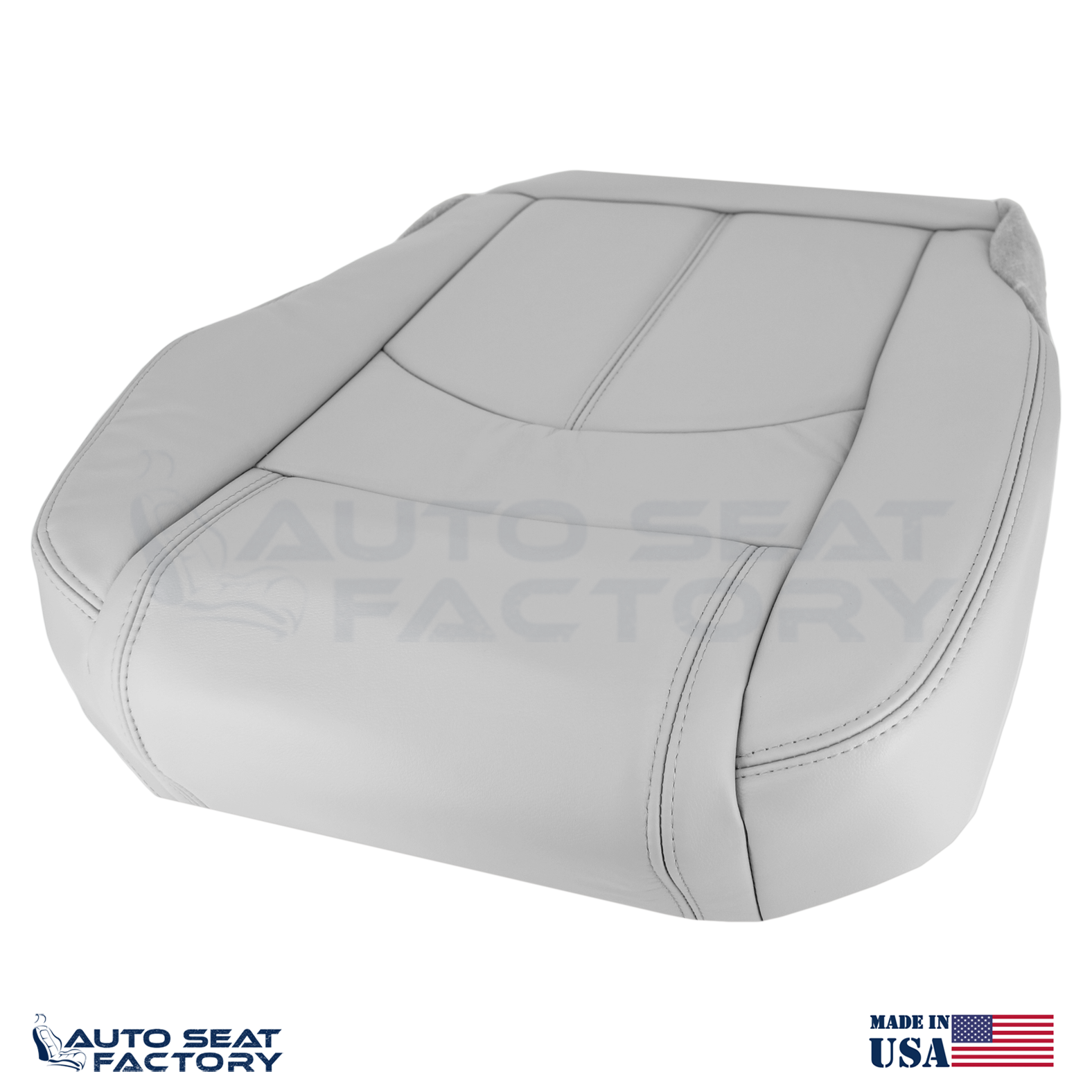Fits 2013 - 2017 GMC Acadia Left & Right Bottom Solid Gray Vinyl Seat Covers