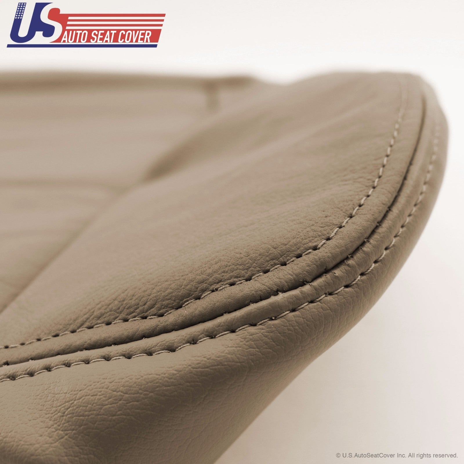 2003 Ford F-150 Lariat Super Crew Driver Bottom Leather Seat Cover-Parchment Tan