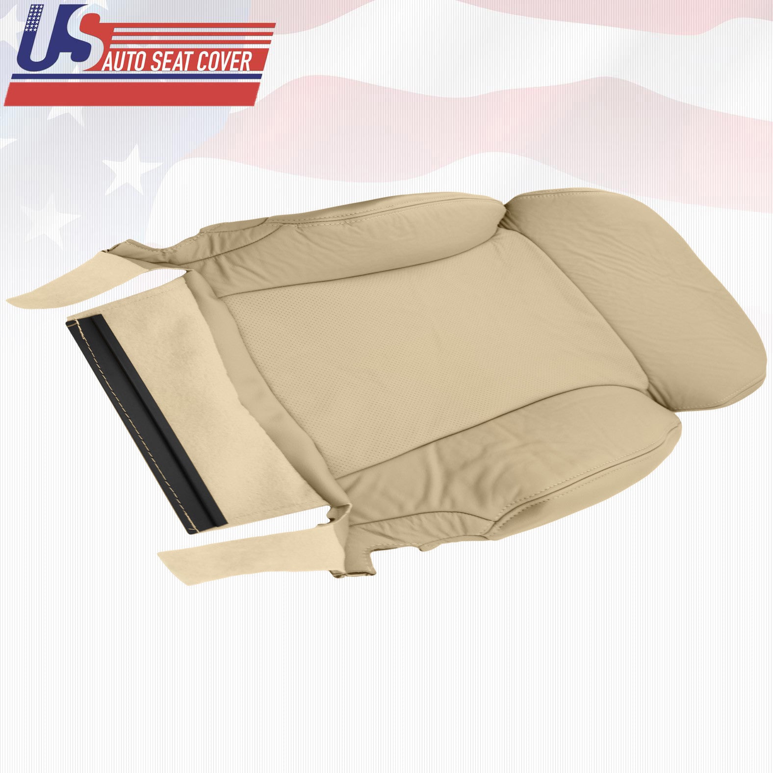 Fits 2007 Lexus GS350 Driver Top LeanBack Leather Seat Cover OEM Type Tan