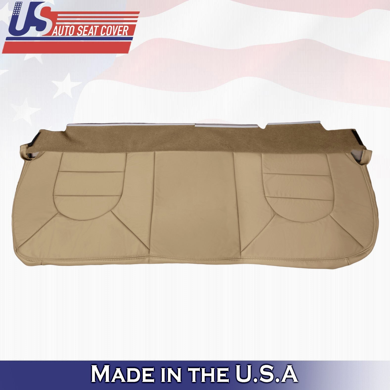 2000 For Ford F250 F350 F450 F550 Lariat Rear Bench Bottom Leather Cover Tan