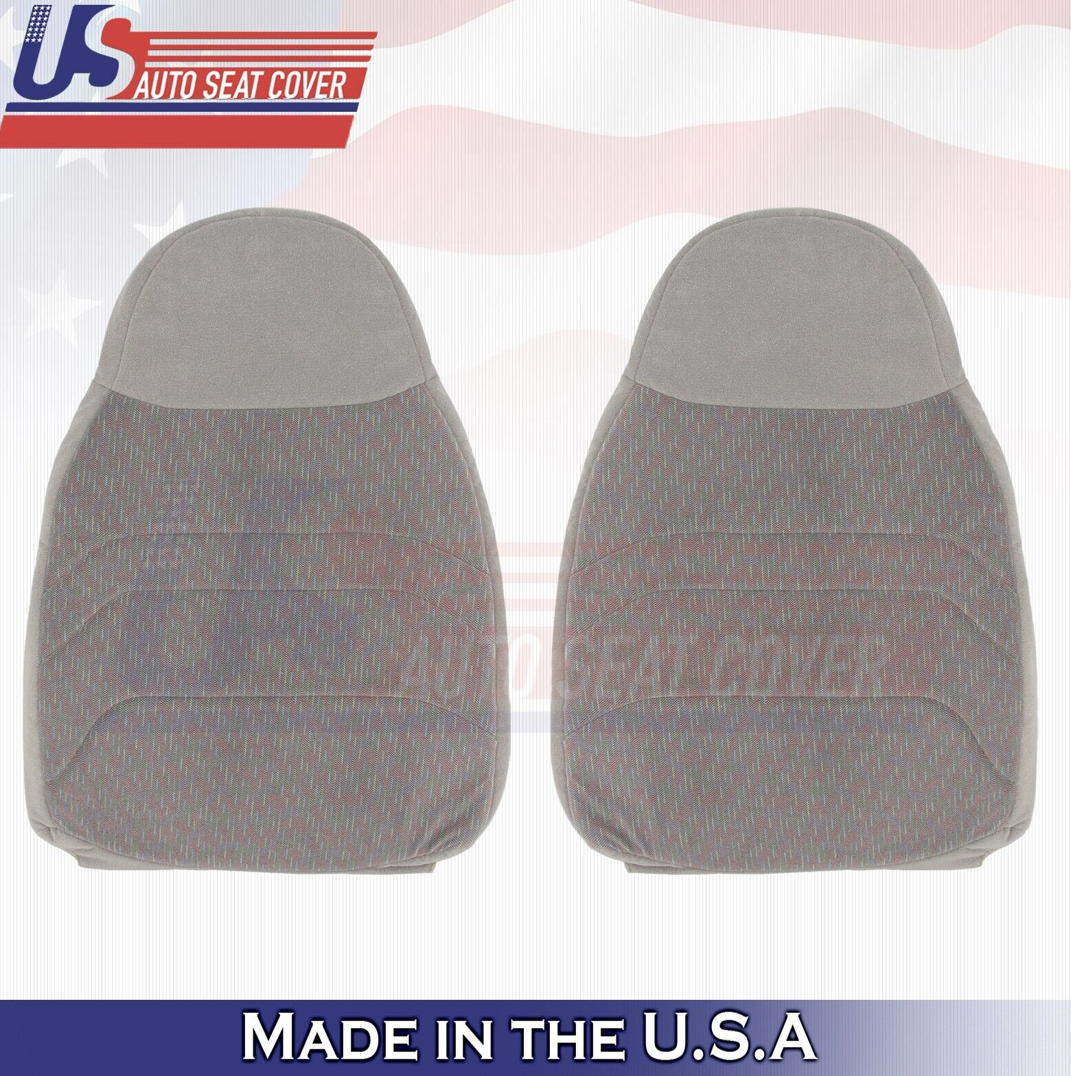 1996 1997 For Ford F150 F250 F350 XLT Driver & Passenger Top Cloth Covers Gray