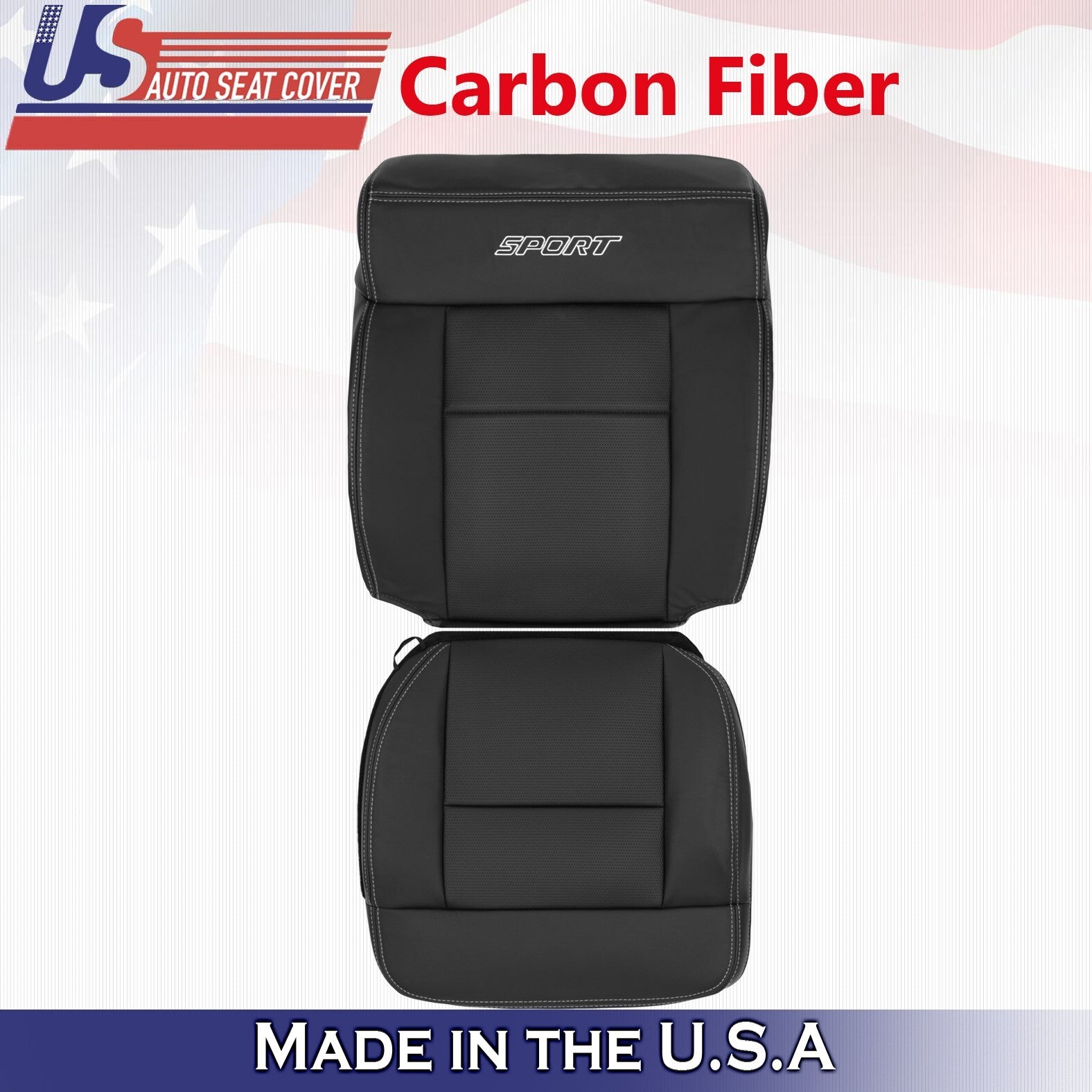 2004 - 2008 For Ford F150 FX2 Driver Bottom & Top Leather Seat Cover Black