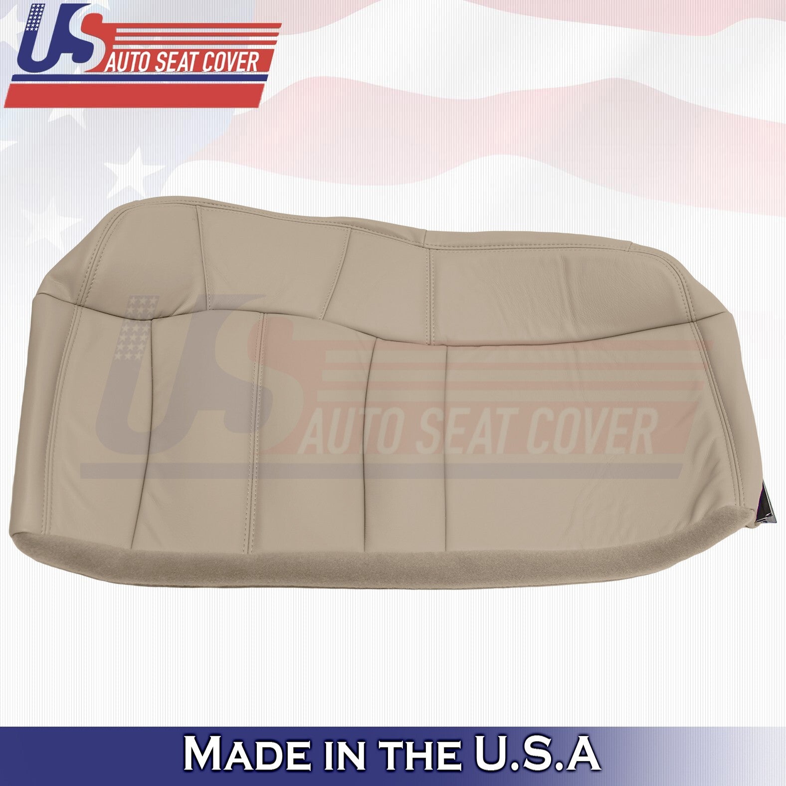 1999 to 2002 Fits Chevy Silverado Rear Bench Driver Bottom Leather Cover Tan