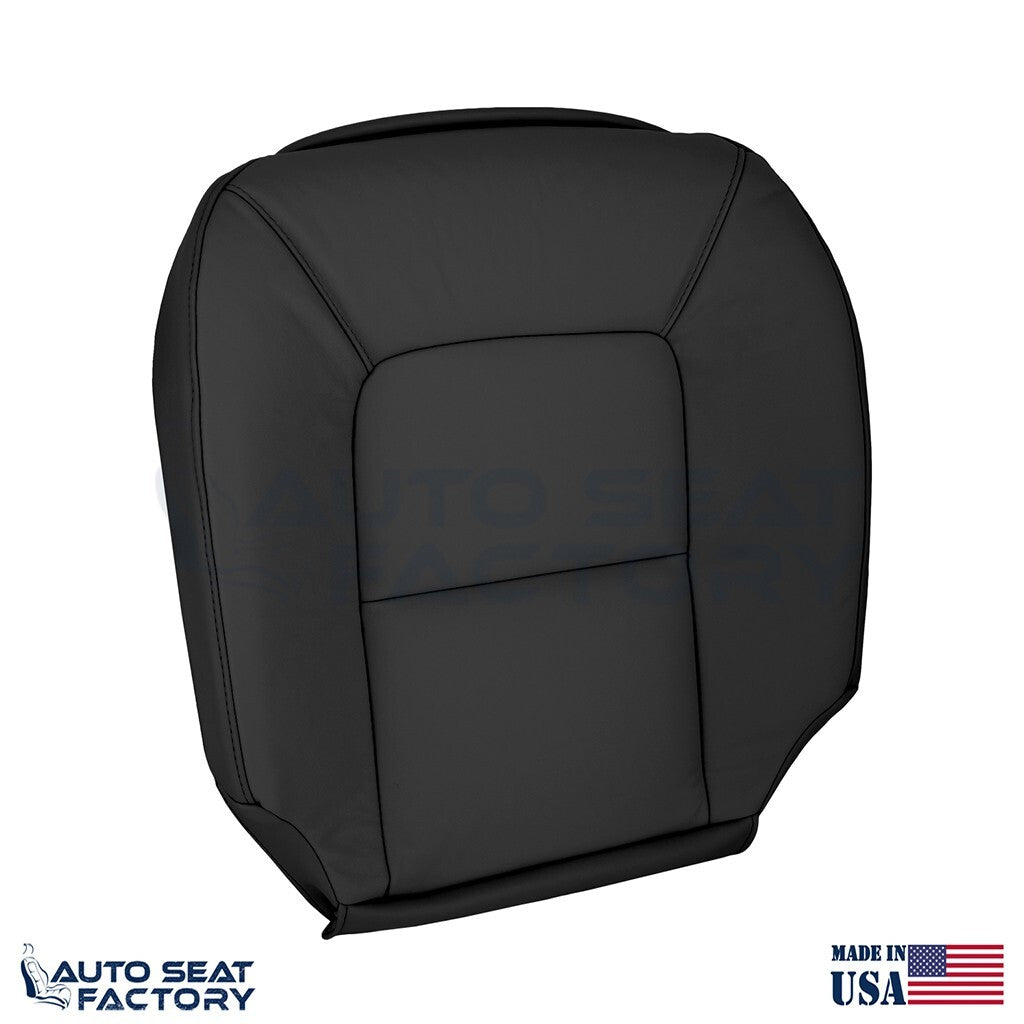 Replacement Fits 2007 - 2016 Volvo S80 Driver Bottom Black Leather Seat Cover