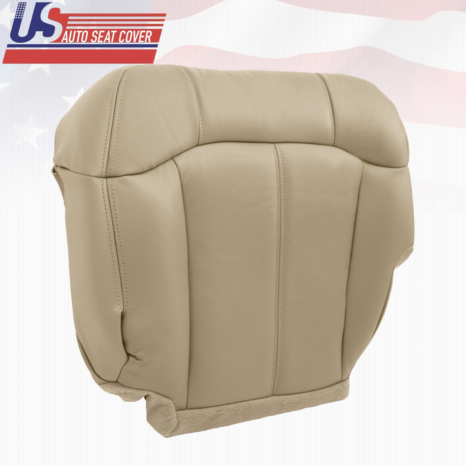 2000 2001 2002 GMC Yukon XL 1500 Driver & Passenger Bottom Vinyl Seat Cover Tan