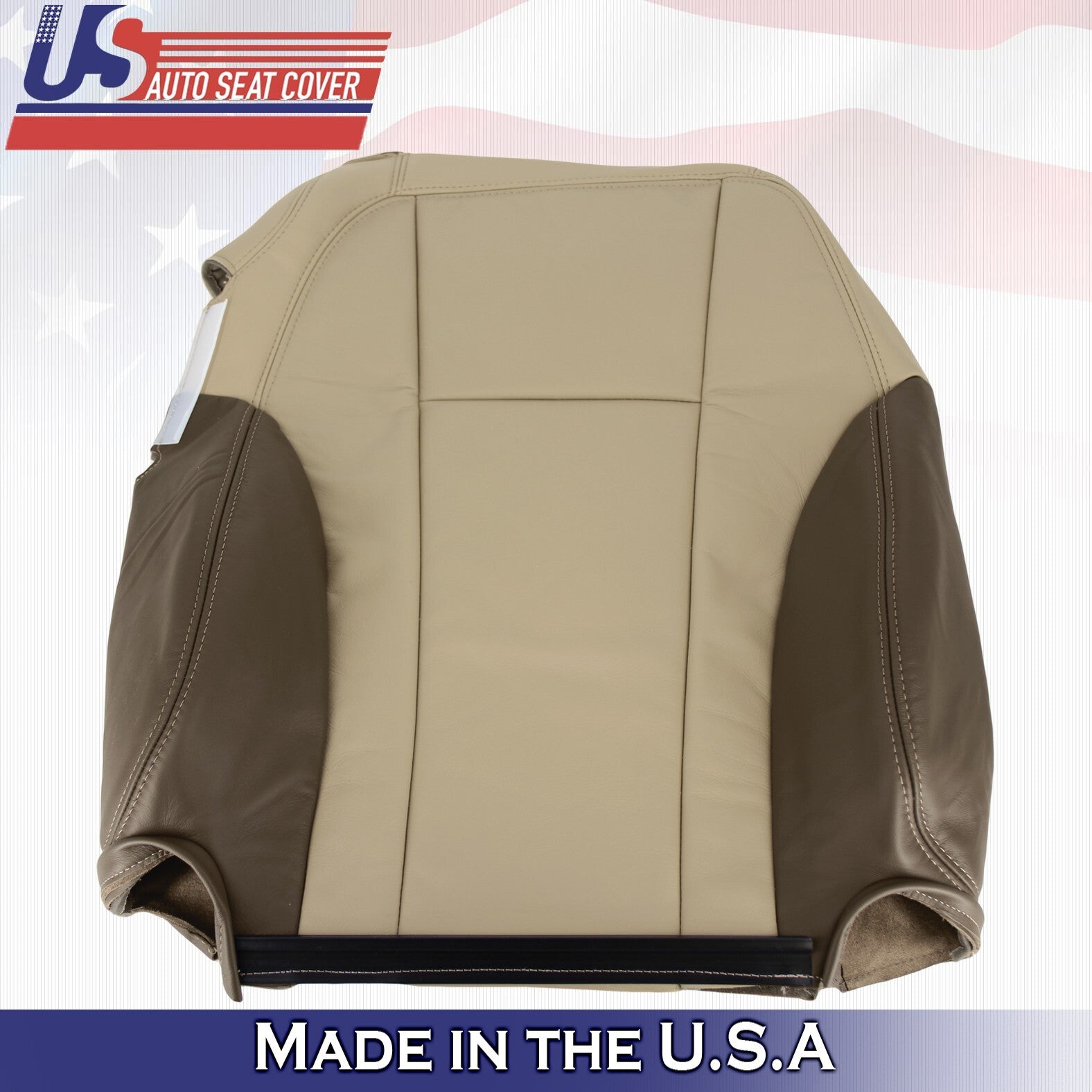 2002 2003 2004 Fits Chevy Trailblazer Passenger Top Leather Seat Cover 2Tone Tan