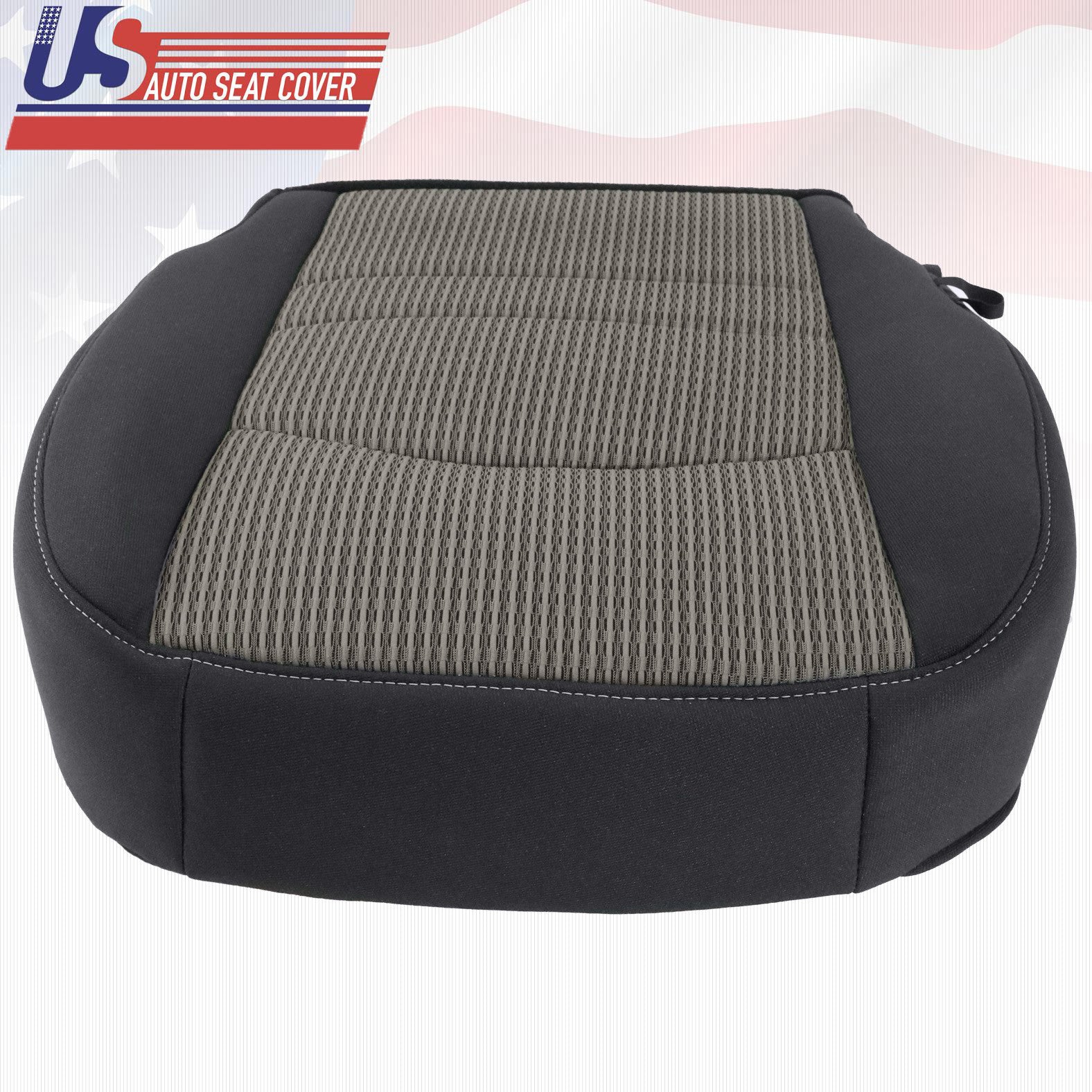 2011 2012 Fits Dodge Ram 1500 2500 SLT Passenger CLOTH Seat Cover Gray/Black