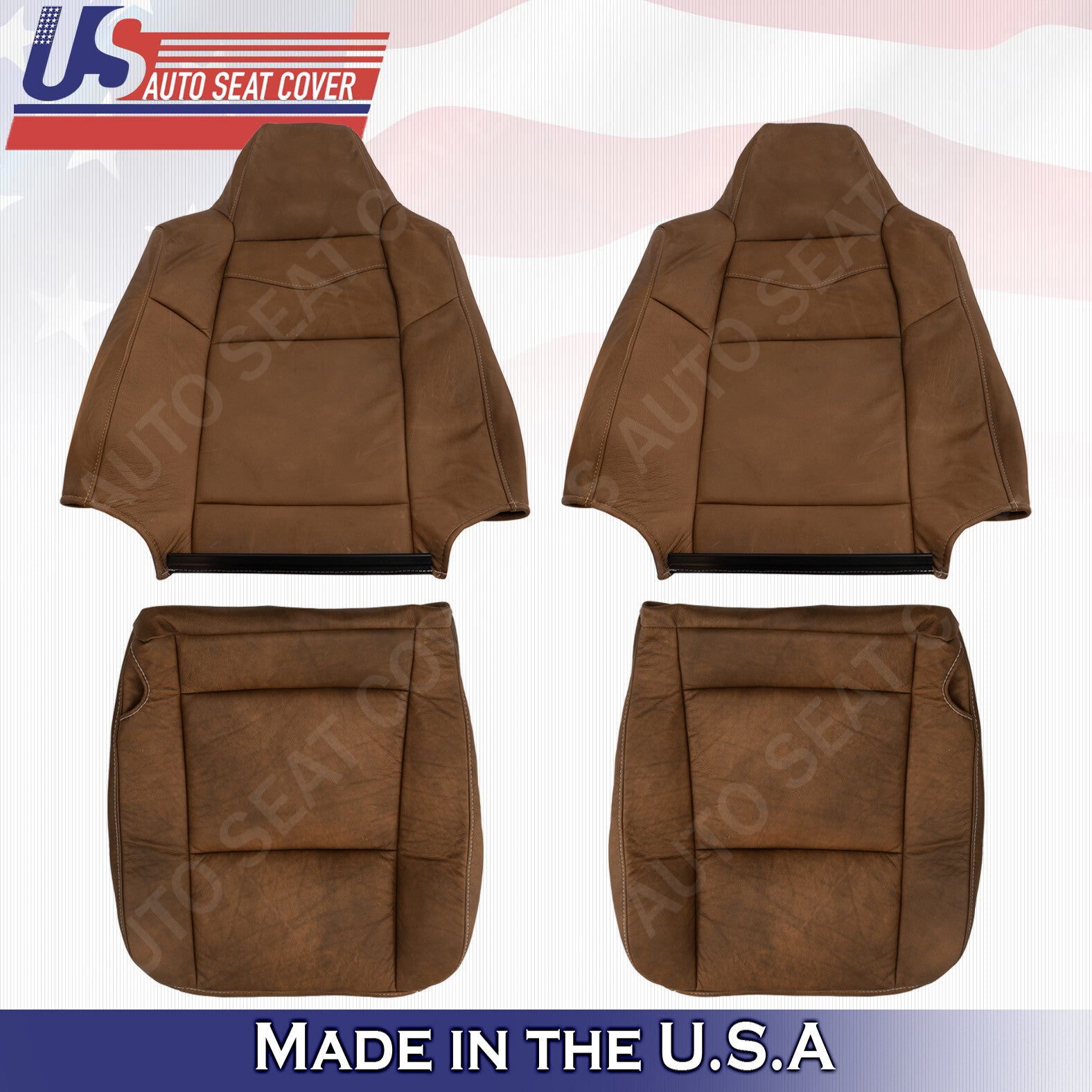 Front Leather Seat Cover 2003 2004 2005 2006 2007 Ford F250 F350 450 KING RANCH