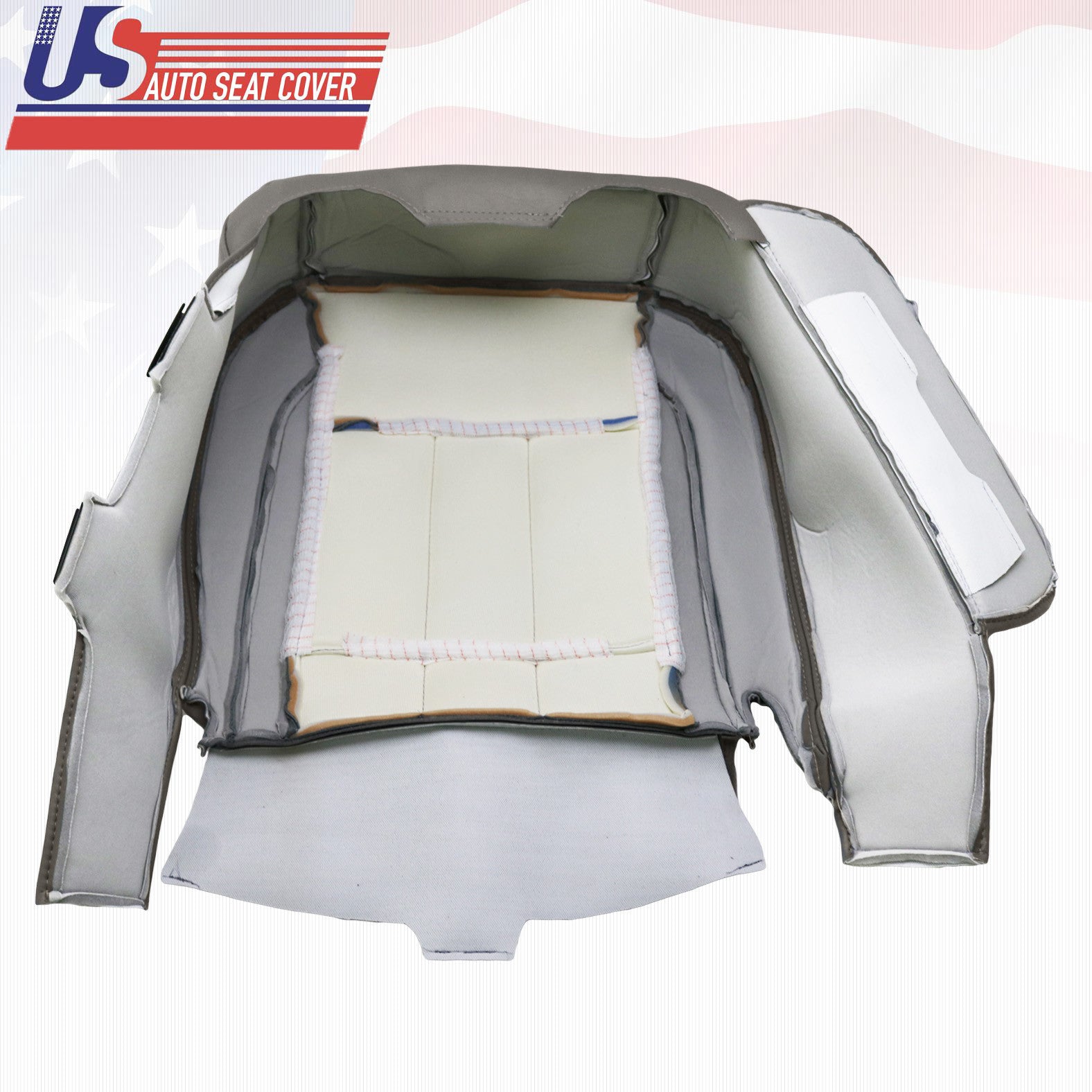 2006 to 2009 Fits Dodge Ram Laramie Driver Bott20om Leather Seat Cover Khaki Tan