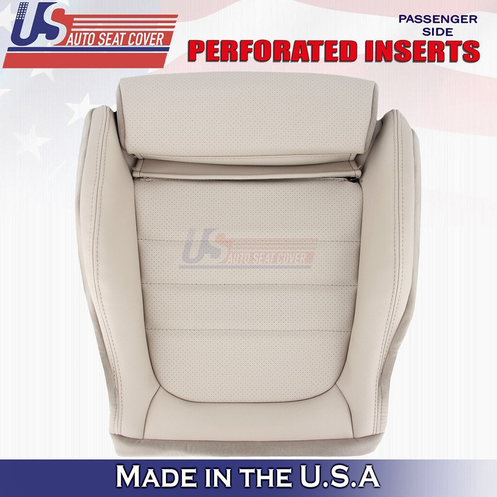 2015 to 2021 For Mercedes Benz C250 Passenger Bottom Vinyl Seat Cover Silk Beige