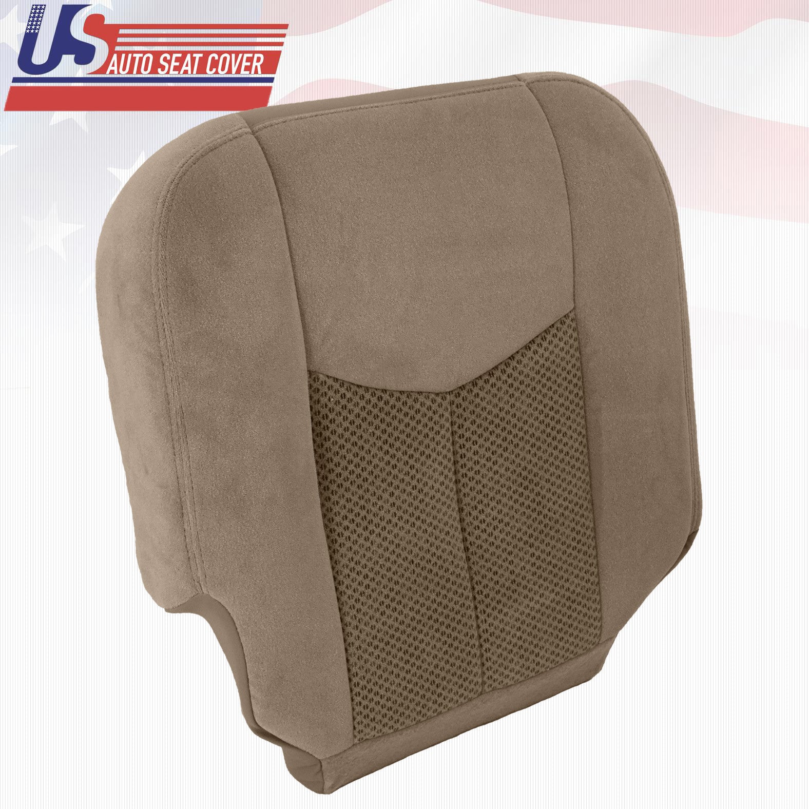 2003 2004 Chevy Silverado 1500 1500HD - Passenger Bottom Cloth Seat Cover Tan