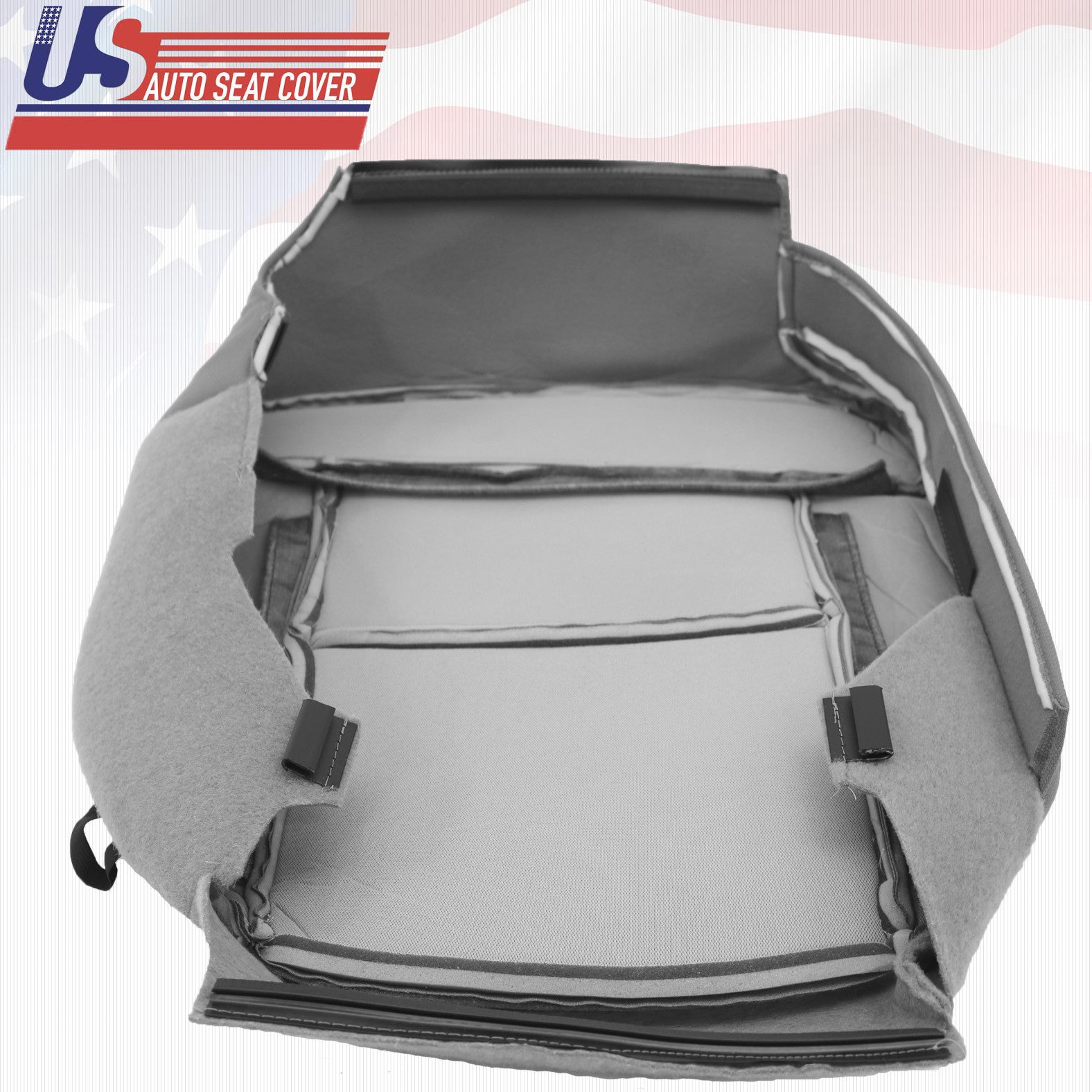2004 Ford F150 Lariat Driver Side Bottom Replacement Cloth Seat Cover FLINT GRAY