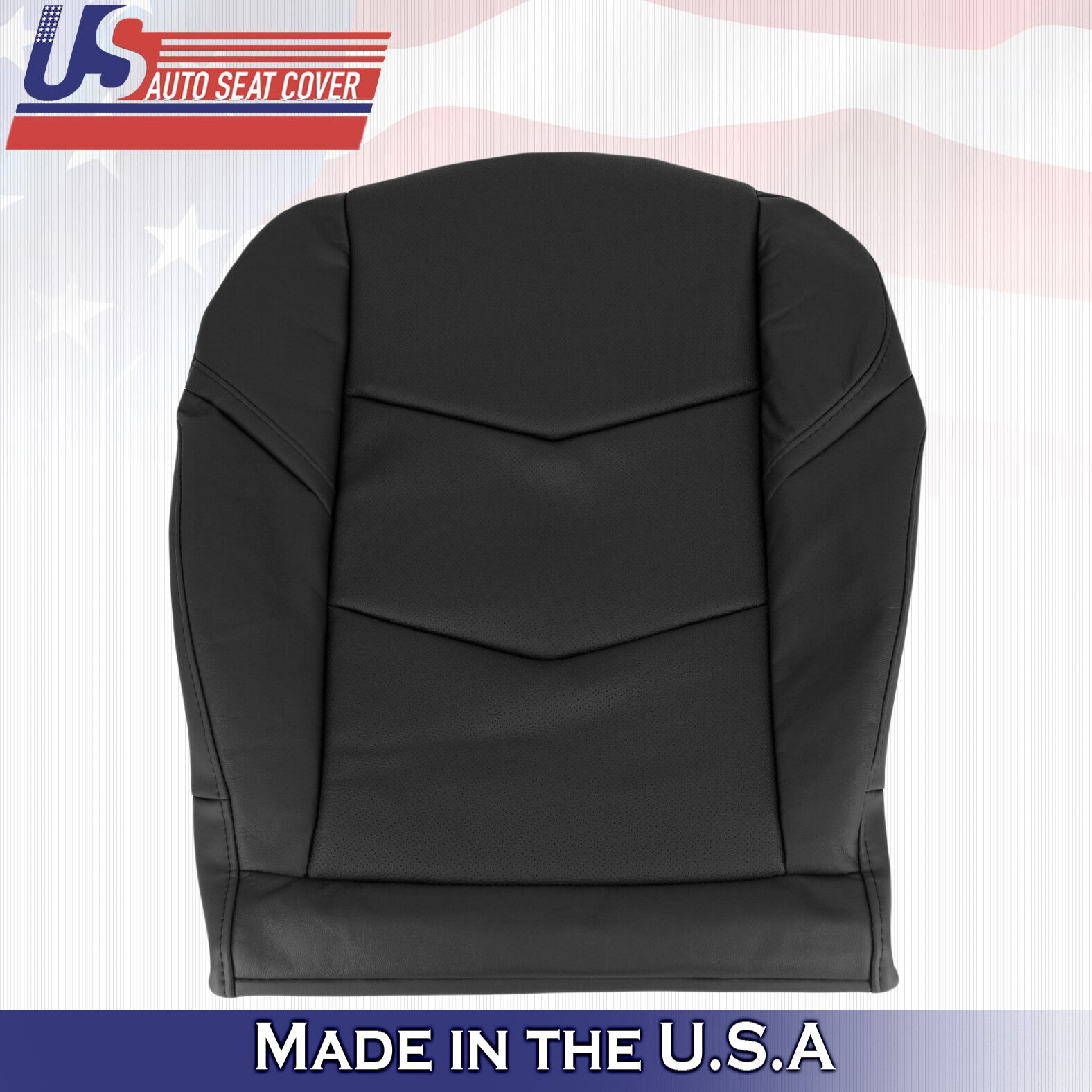 2015 to 2020 For Cadillac Escalade Passenger Bottom Leather Seat Cover Jet Black