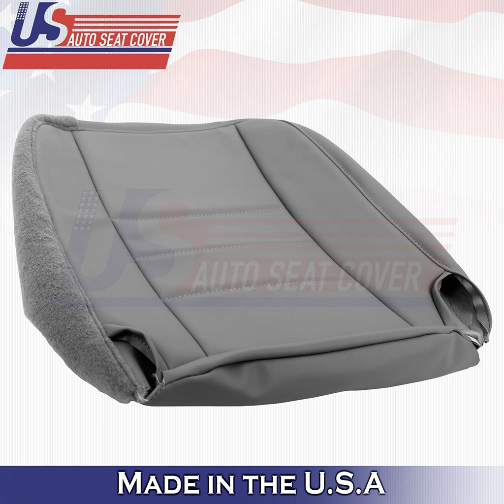 1997-2006 FITS Jeep Wrangler Passenger Bottom Leather Seat Cover Mist Gray