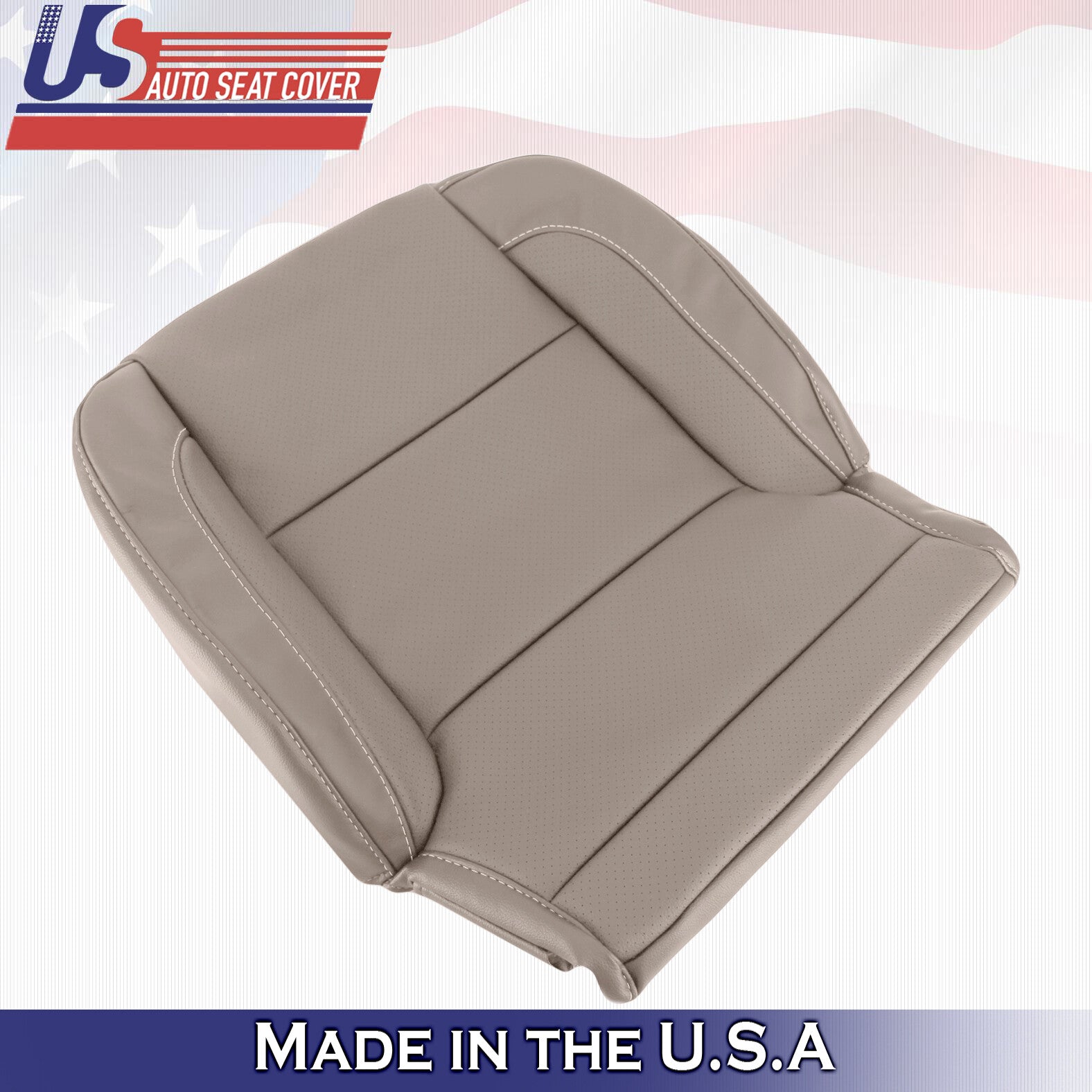 For 2014-2018 GMC Yukon Sierra Left & Right Bottom Perforated Leather Cover Tan