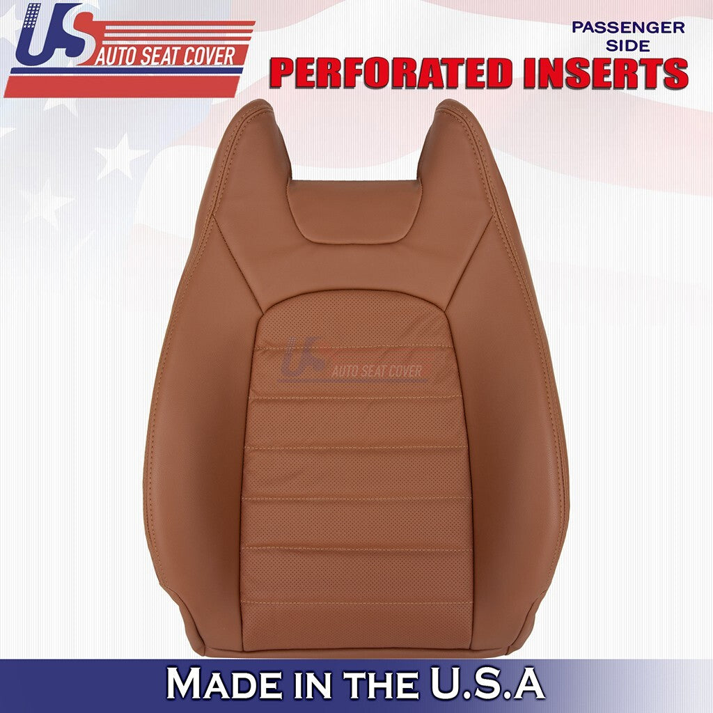 2015 to 2021 For Mercedes Benz C350 Passenger Bottom &Top Vinyl Seat Cover Brown