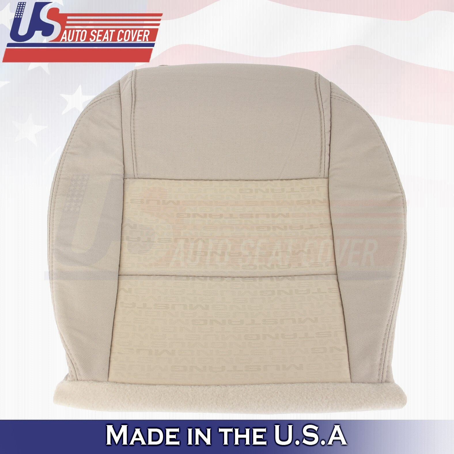 2005 2006 2007 For Ford Mustang Driver & Passenger Bottom Cloth Seat Covers Tan
