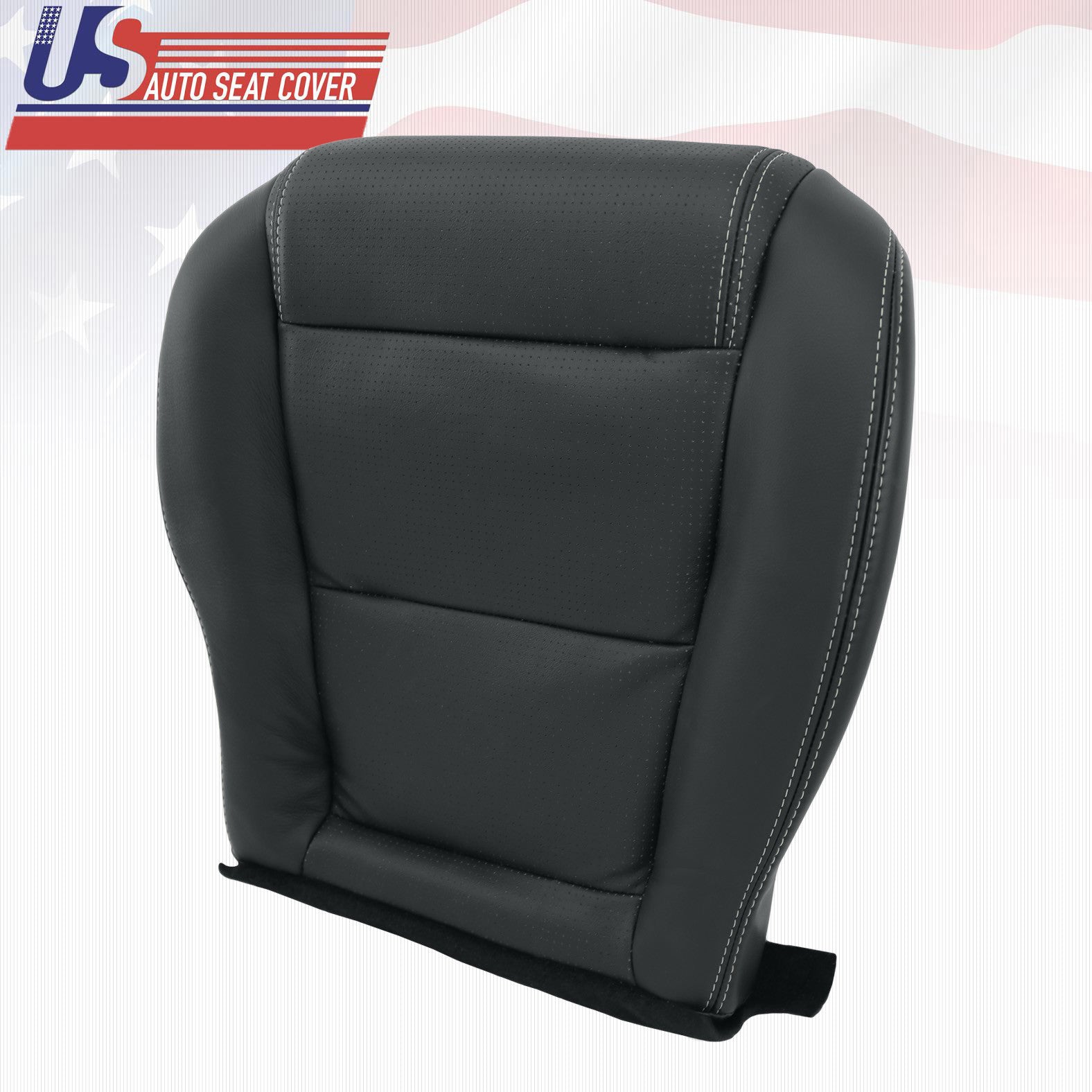 For 2001-2006 Acura MDX Driver Lower Perforated Leather Seat Cover Shade Ebony