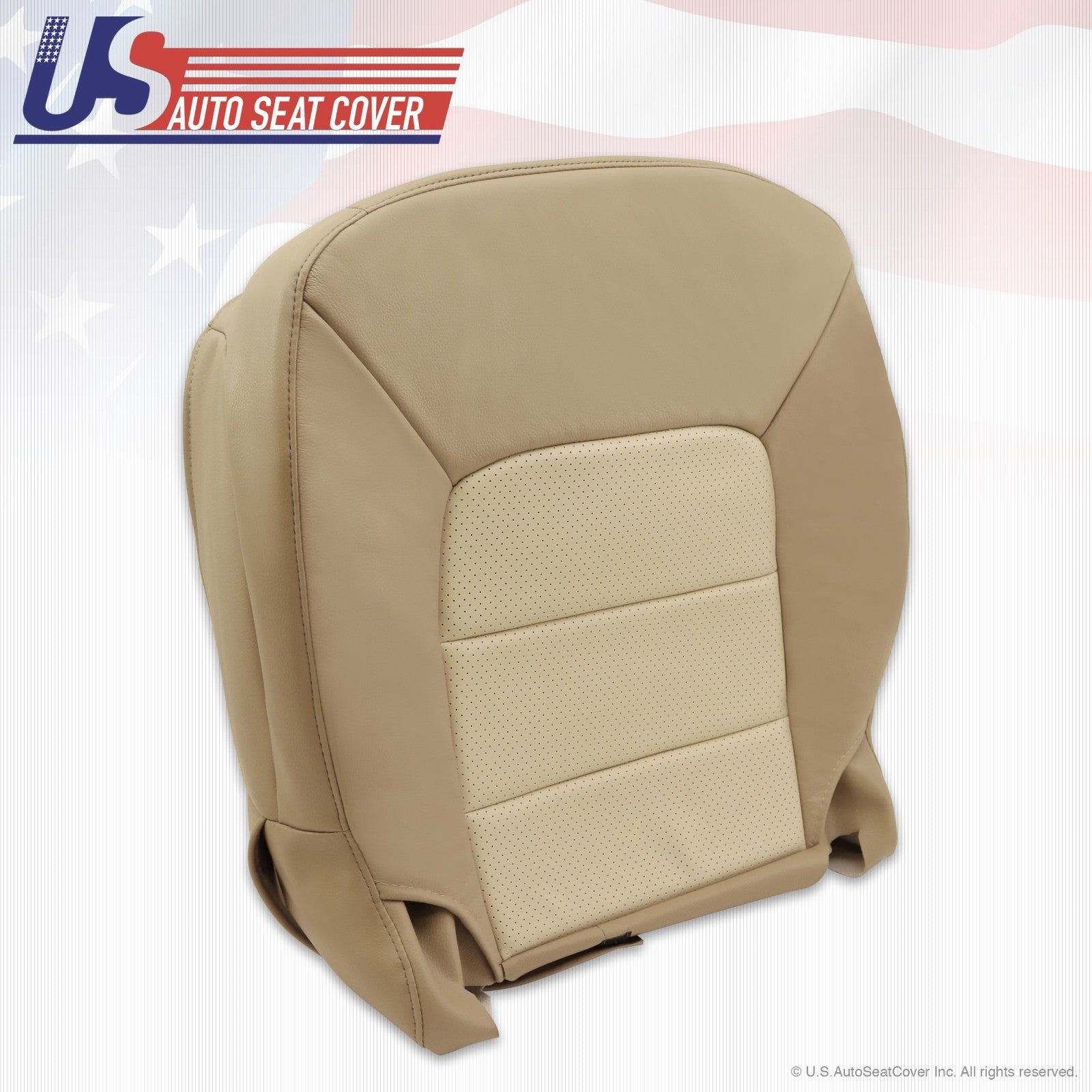 2003 Expedition Eddie Bauer Driver & Passenger Bottom Seat Cover Perforated tan