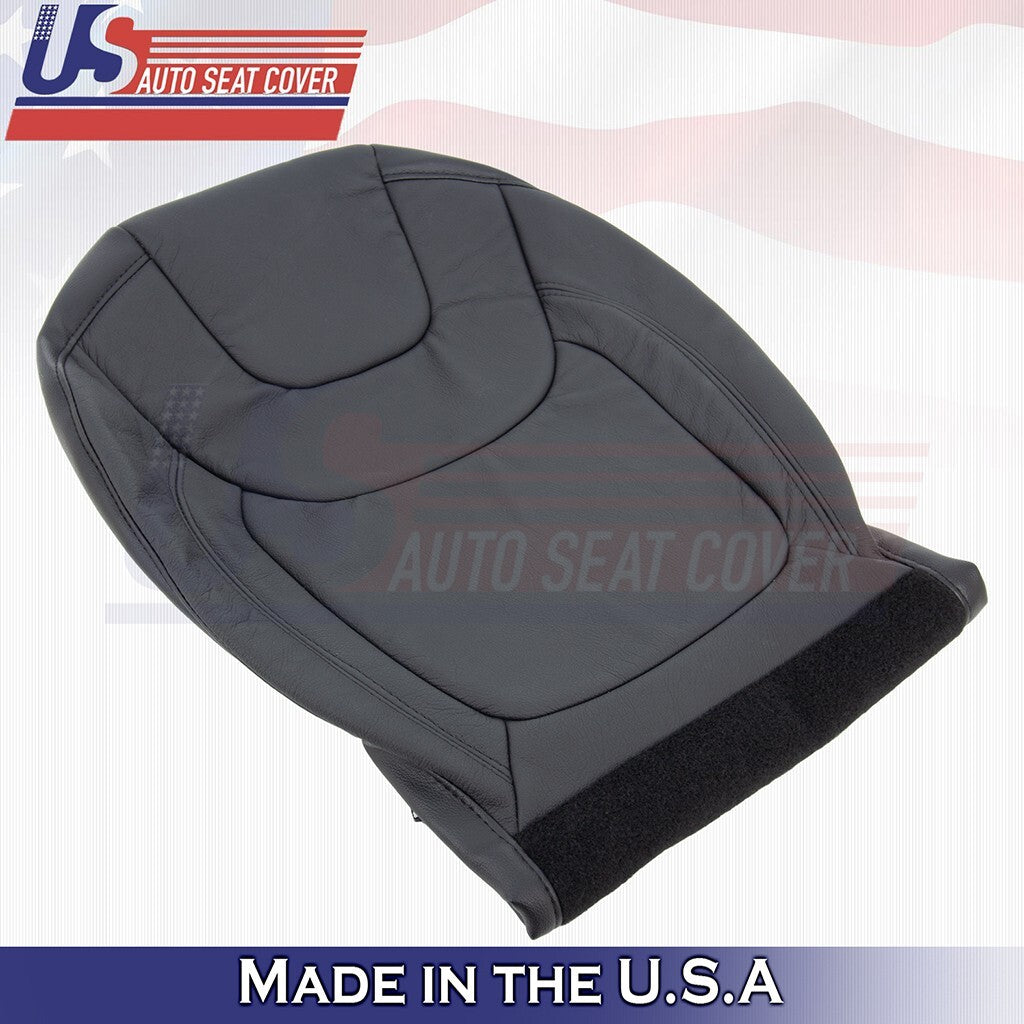 2015 to 2023 For Jeep Cherokee Driver & Passenger Bottoms Leather Cover Black