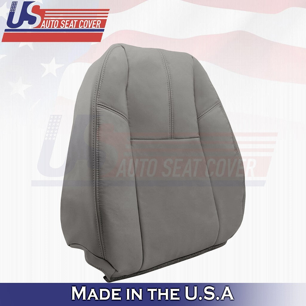 2007 to 2014 For Chevy Silverado WT Driver Top&Bottom Vinyl Seat Cover Dark Gray