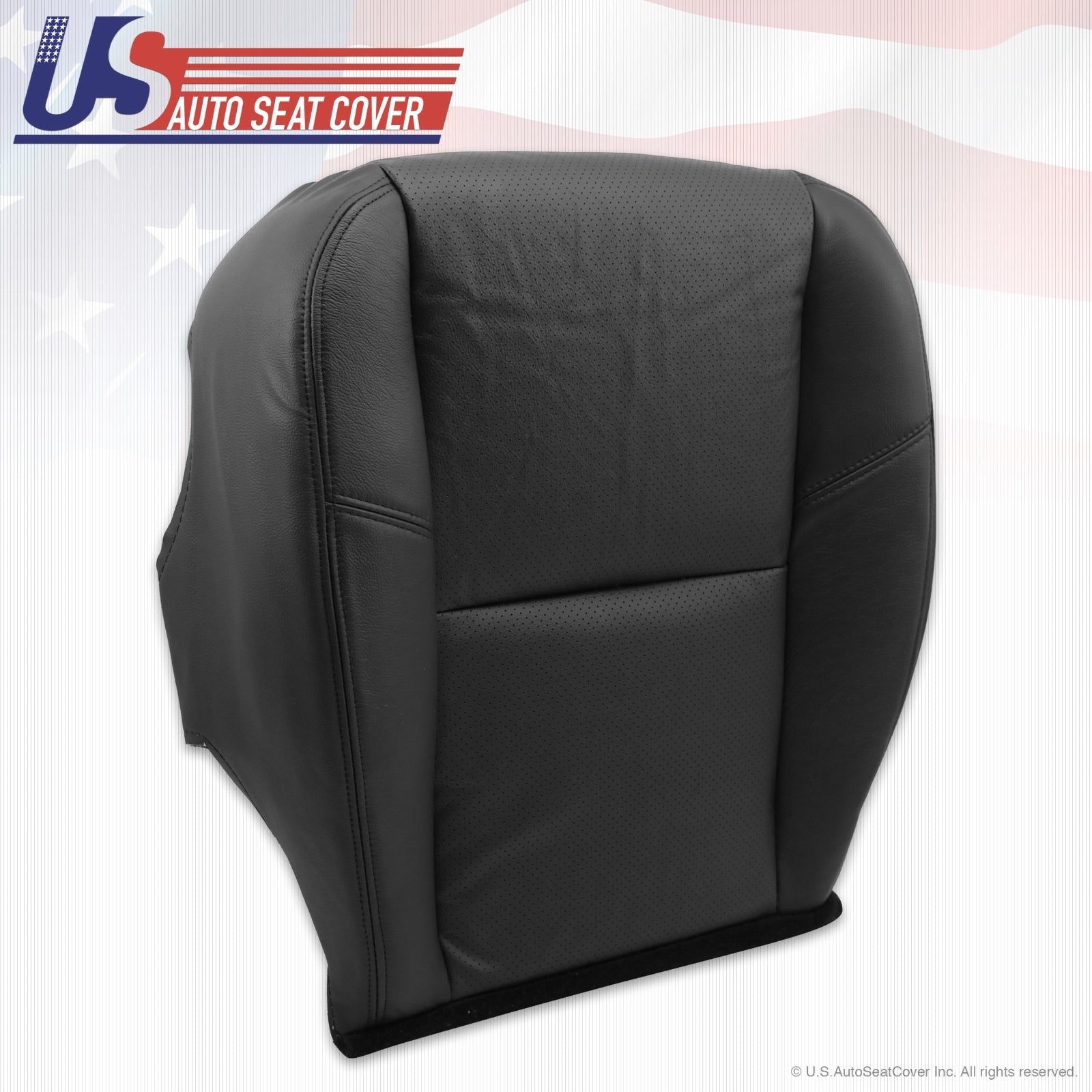 2011 Cadillac Escalade Driver Side Seat Bottom Leather Cover Black Perforaded