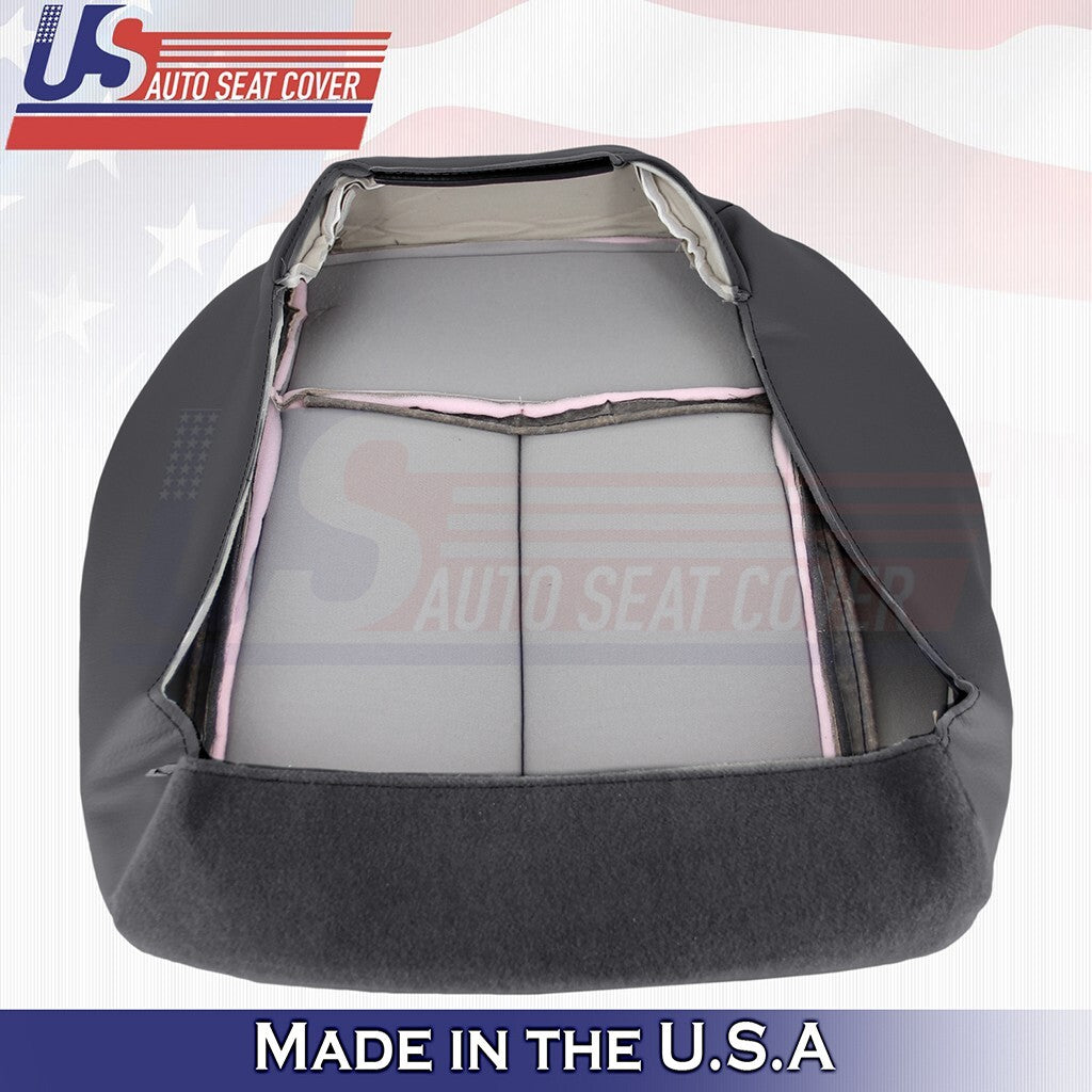 2008 2009 2010 For Chrysler 300C Passenger Top & Bottom Leather Seat Cover Black