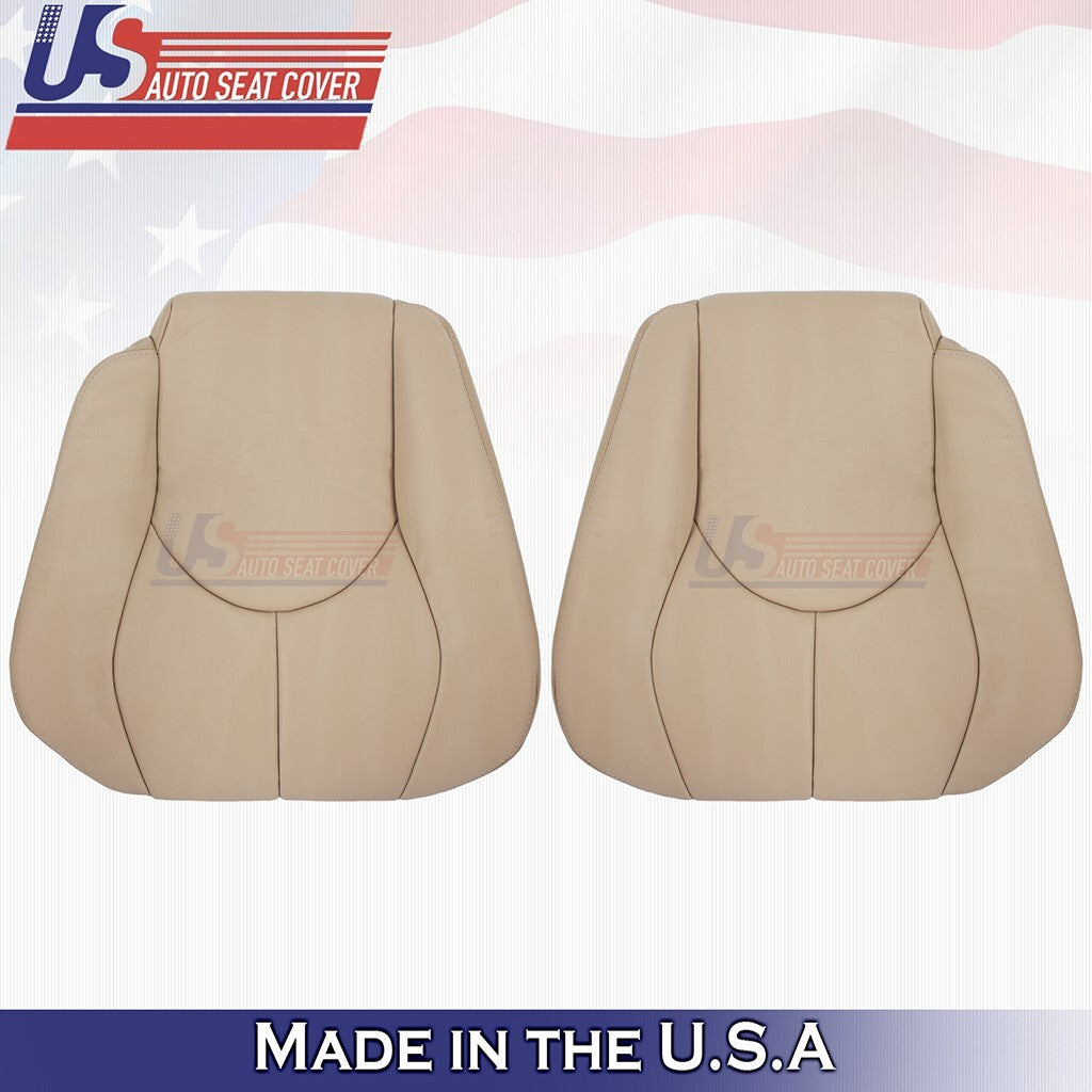 1996 to 2002 For Mercedes Benz SL500 Front Set Tops &Bottoms Leather Cover Tan