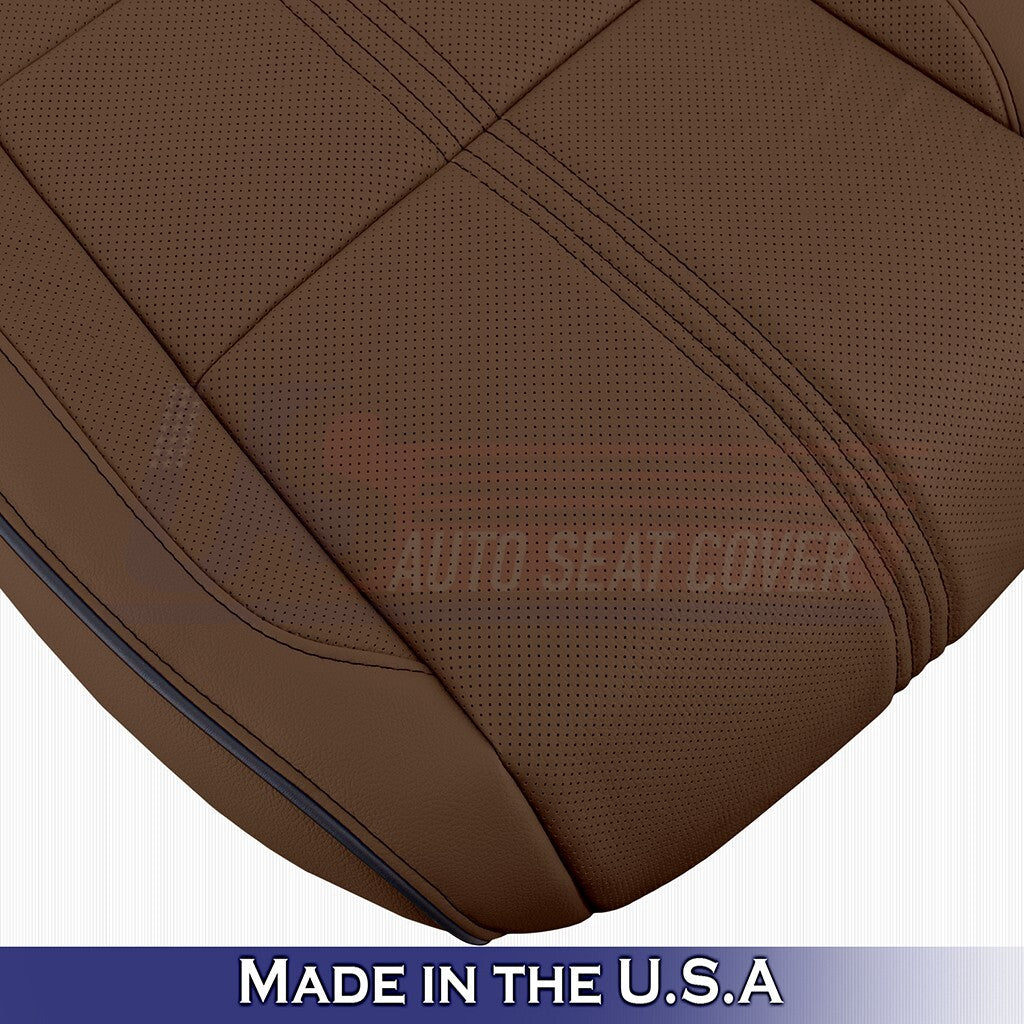 2017 to 2020 For Acura MDX Driver Bottom w/ Perforated Leather Seat Cover Brown