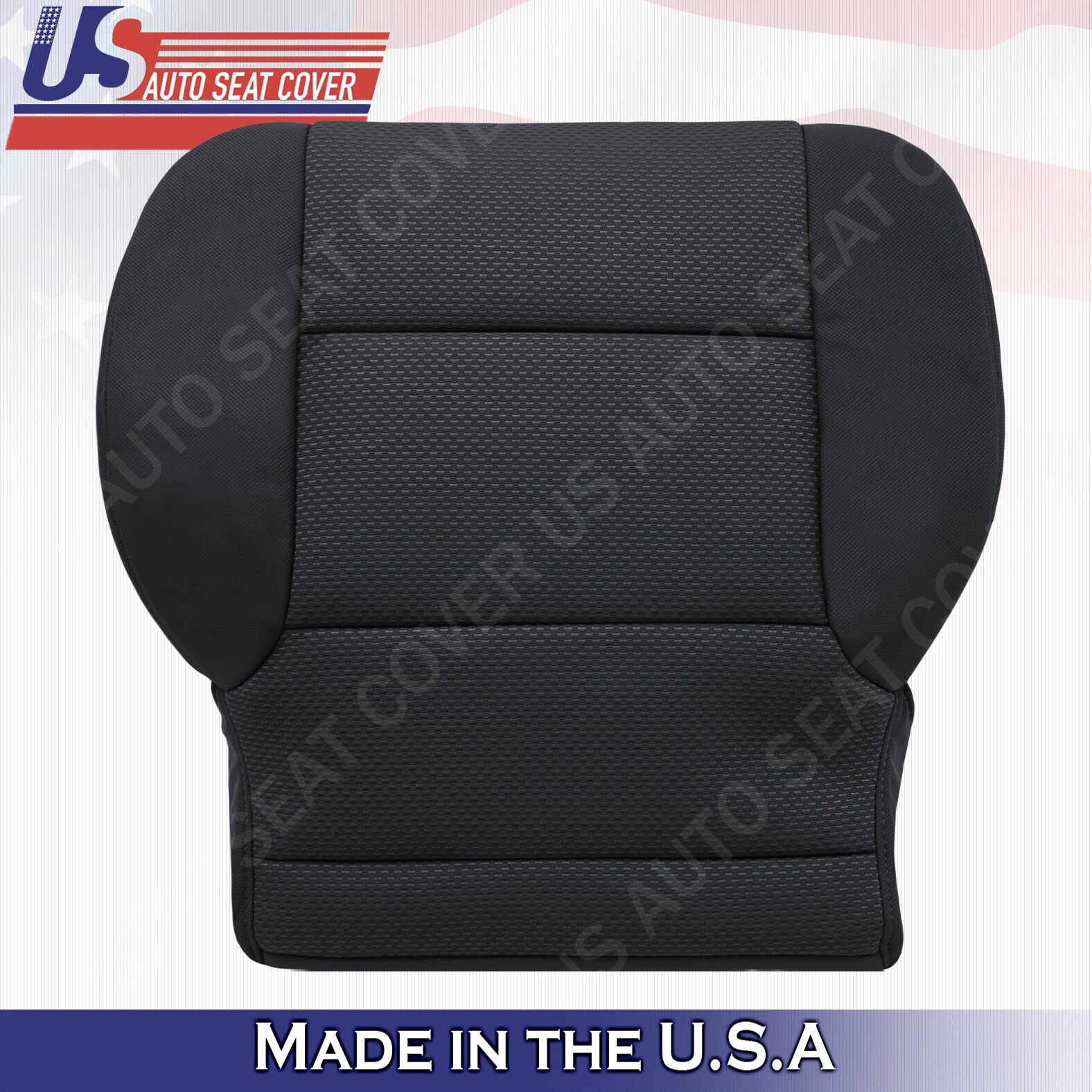 Passenger Bottom Cloth Seat Cover Ebony Black 2014 to 2018 Chevy Silverado 1500