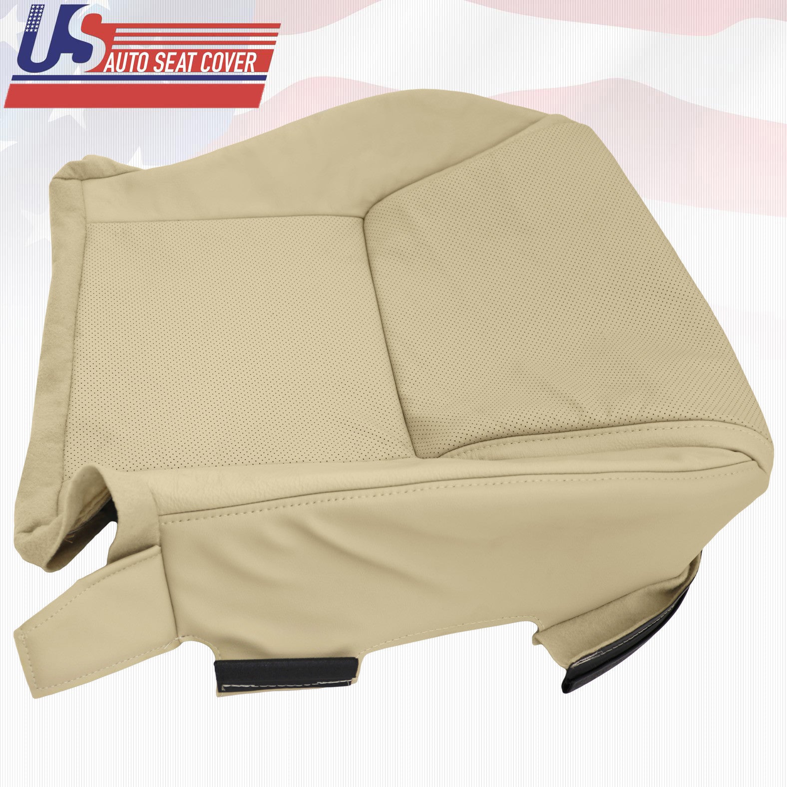 For Lexus 2008 to 2015 Lx570 PASSENGER Bottom Perforated Seat Cover Tan Leather