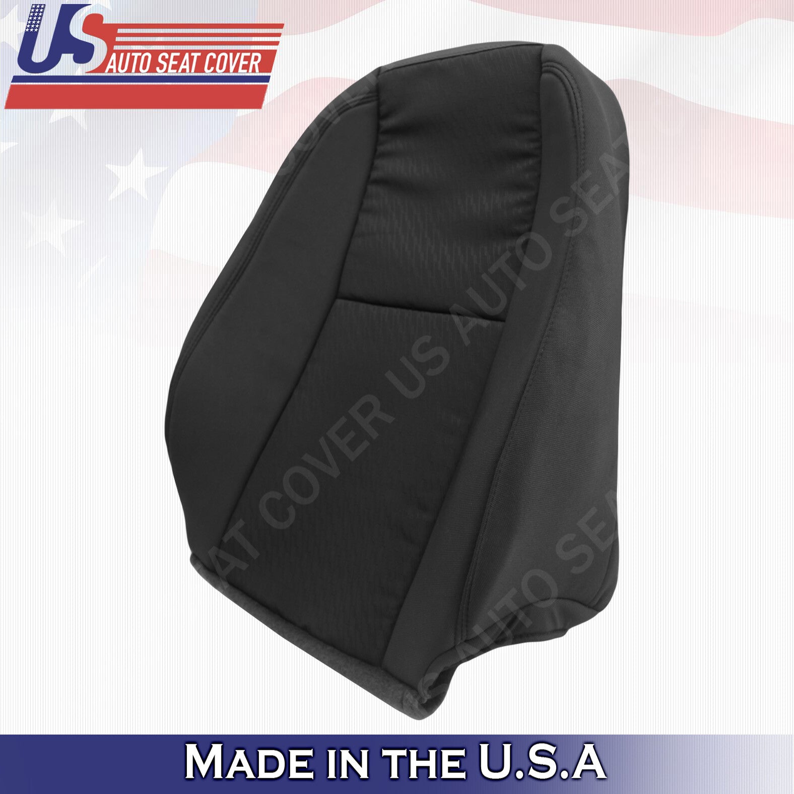 2009-2014 Chevy Silverado Front Passenger Cloth Seat Cover Ebony Black