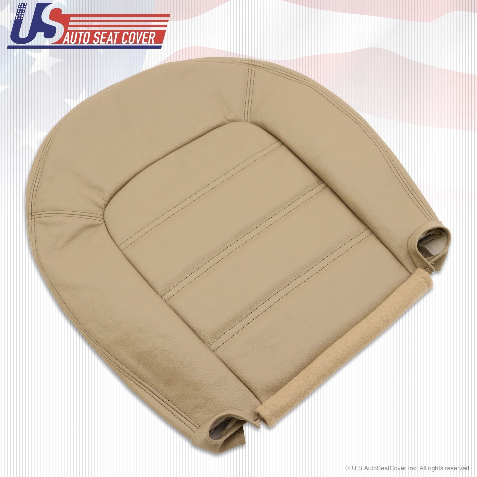 2002 to 2005 Ford Explorer XLT Driver Bottom Replacement Leather Seat Cover Tan