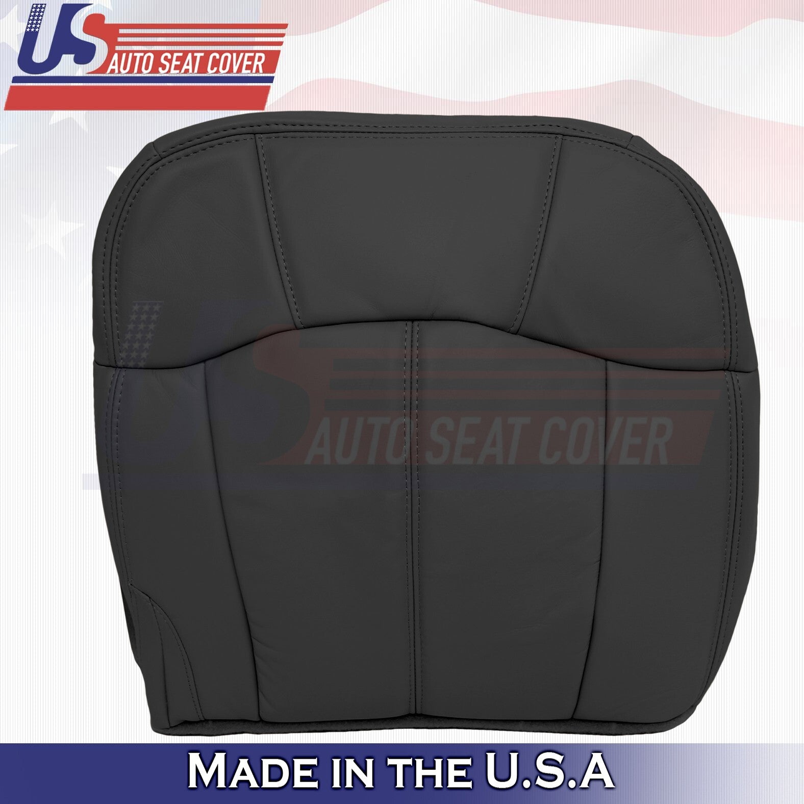 1999 to 2002 Fits Chevy Silverado 2nd Row Passenger Bottom Leather Cover Black