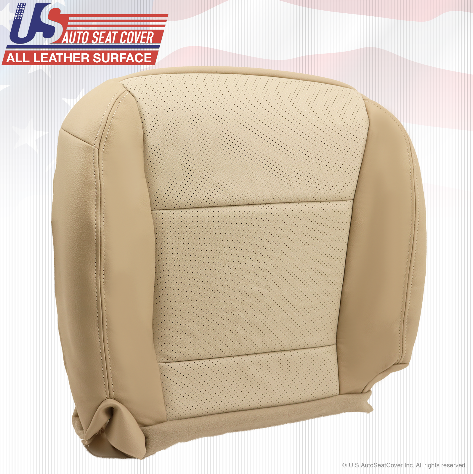 2006 2007 Mercury Mountaineer DRIVER & PASSENGER Bottom LEATHER Cover 2-TONE TAN